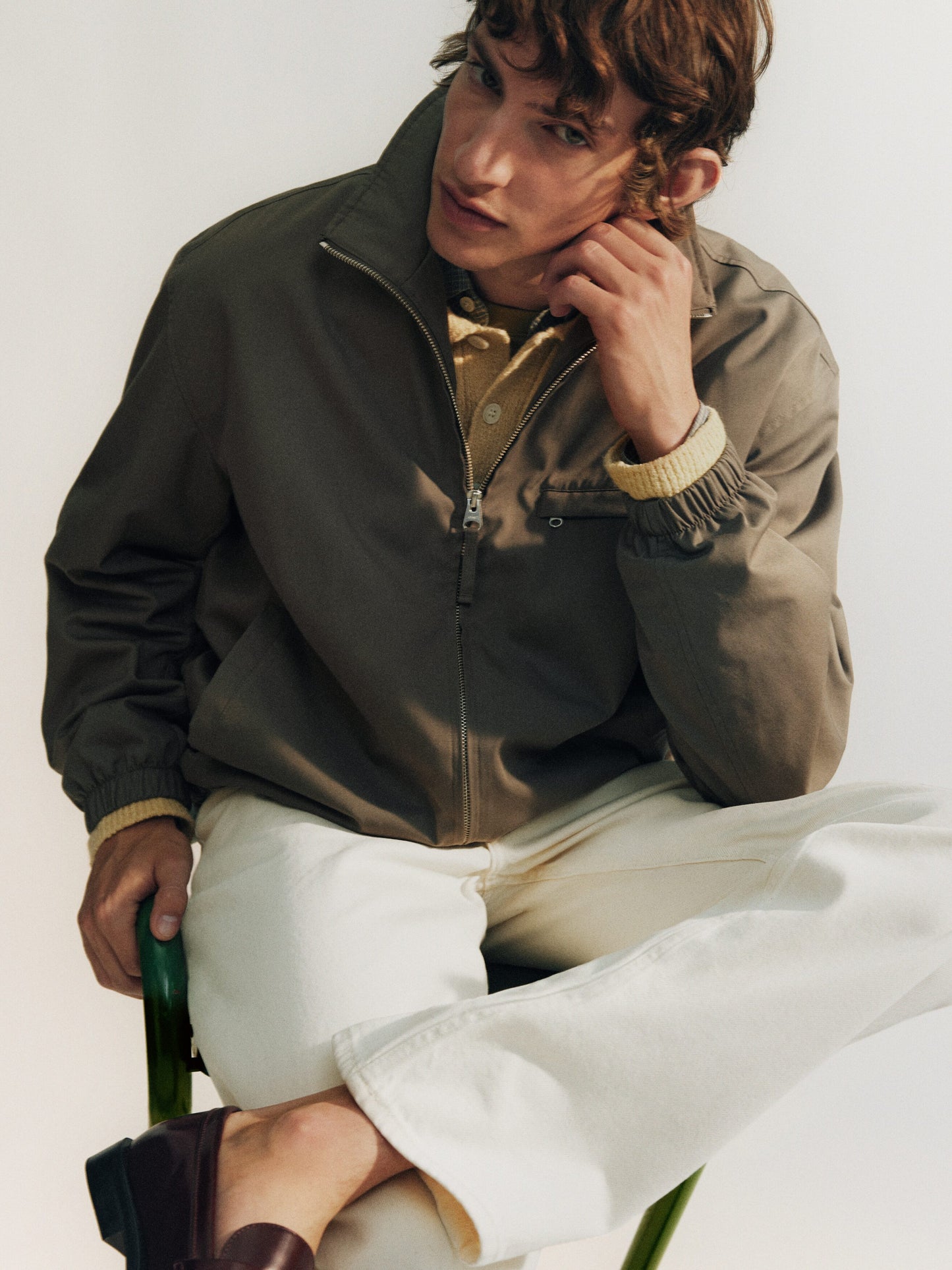 Relaxed Cotton Shirt - Grey - Image 7