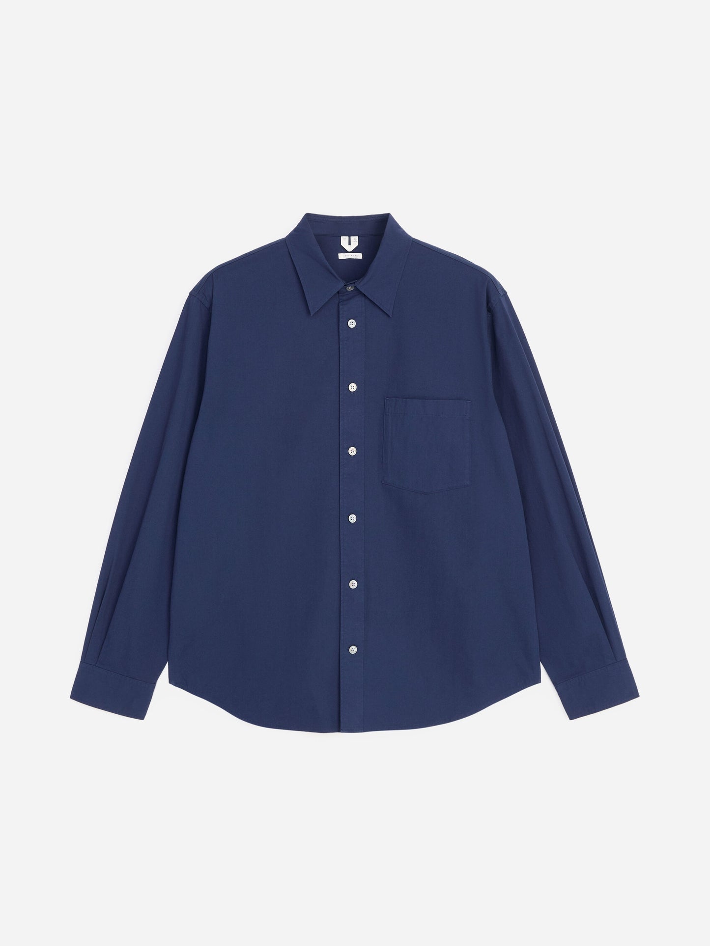 Relaxed Cotton Twill Shirt - Blue - Image 5