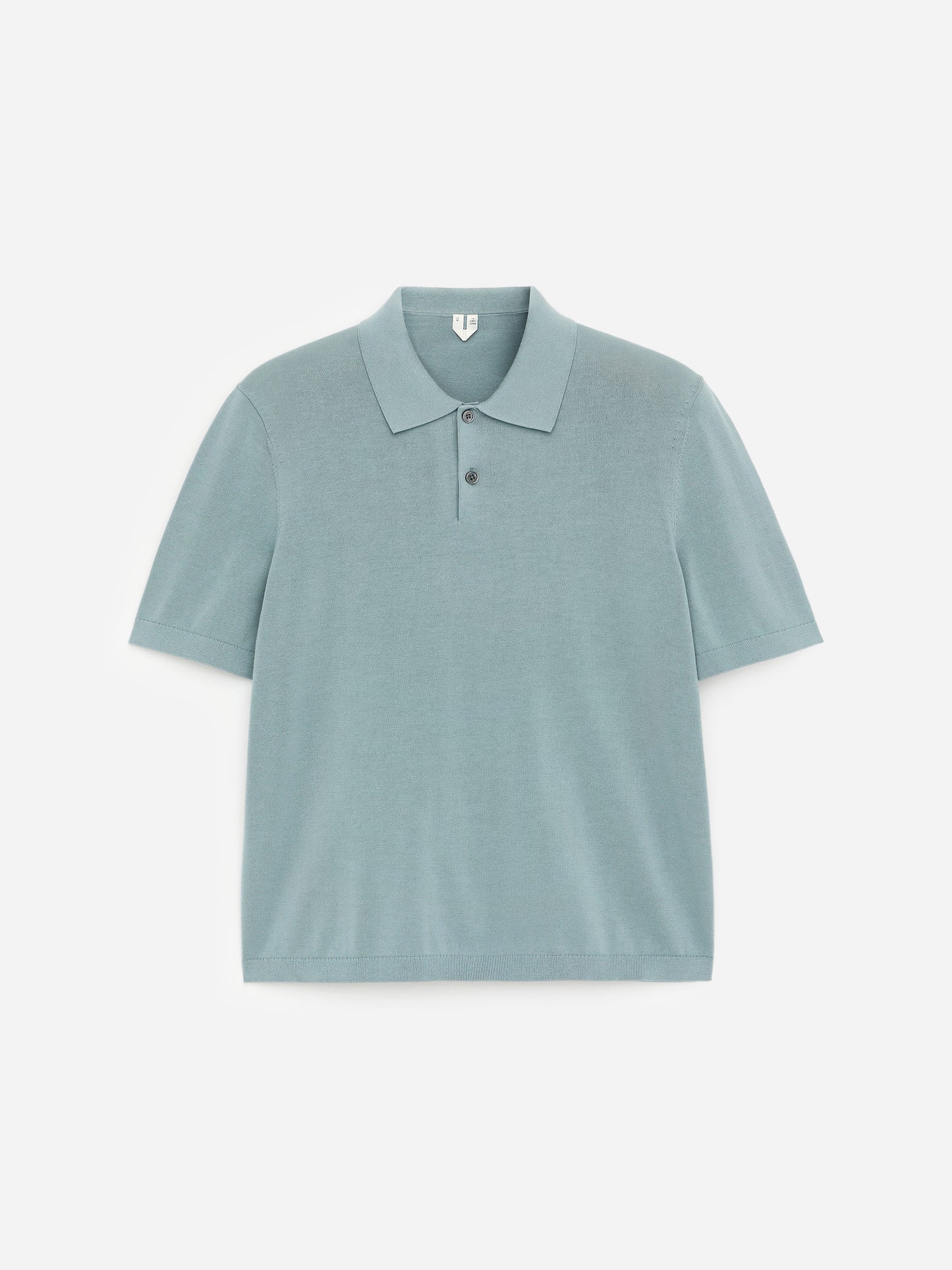 Fine-Knit Polo Shirt - Turquoise - Image 5