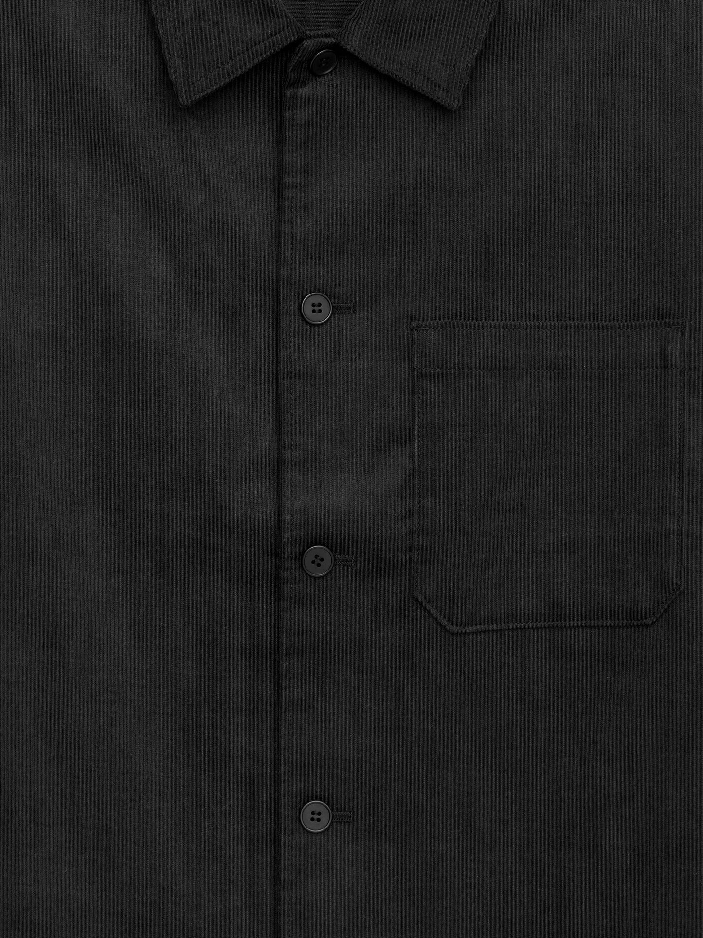 Corduroy Overshirt - Black - Image 2