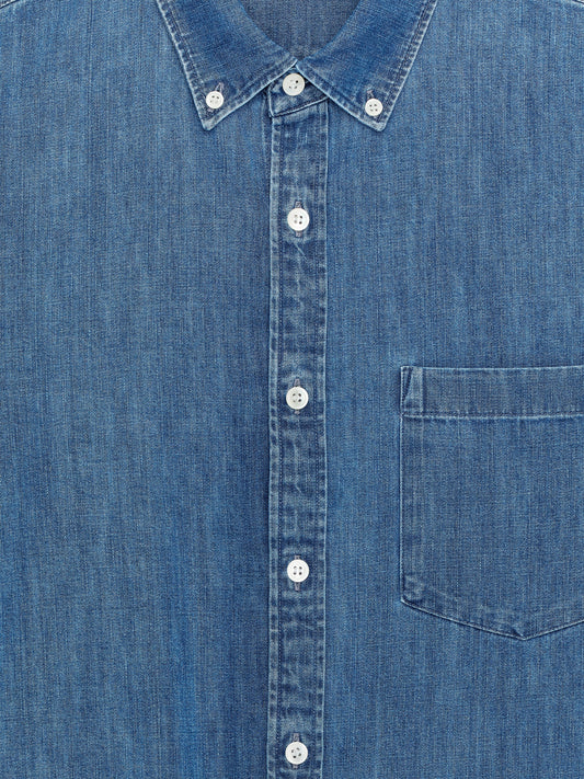 Regular Denim Shirt - Blue - Image 2