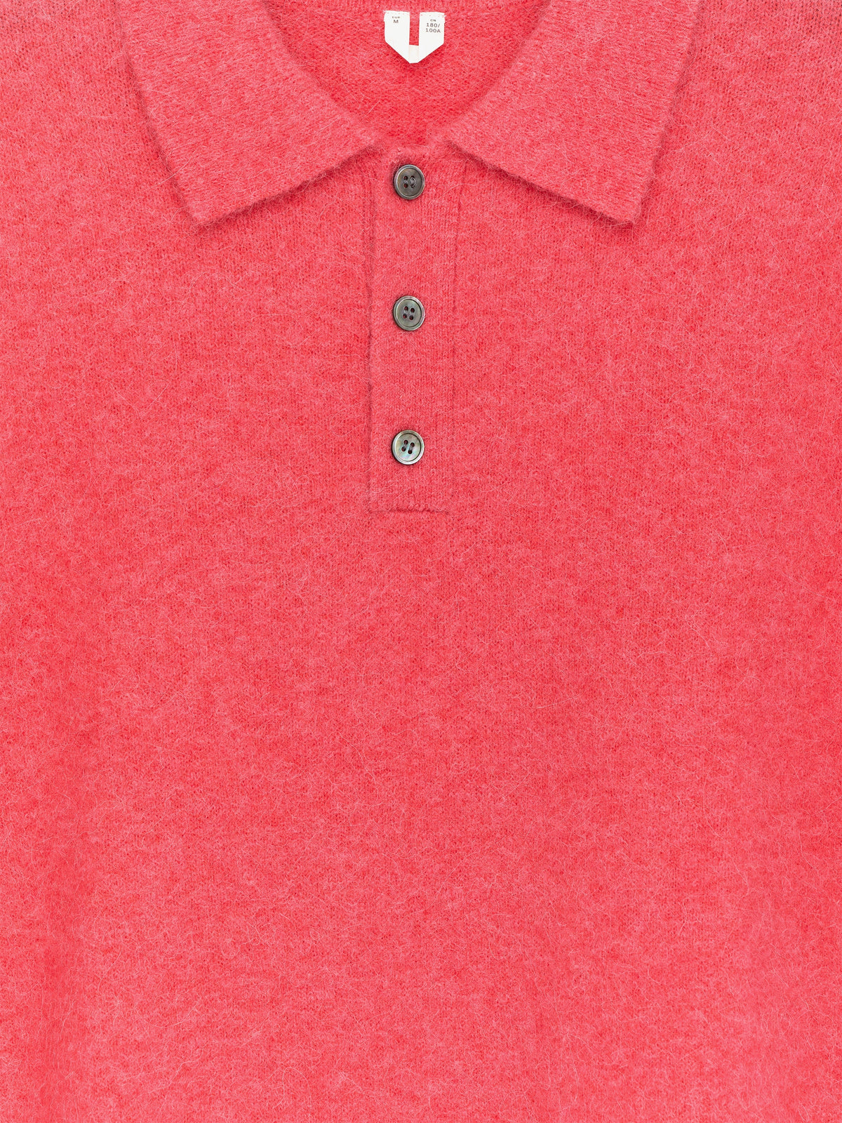 Alpaca Wool Blend Polo Shirt - Pink - Image 2