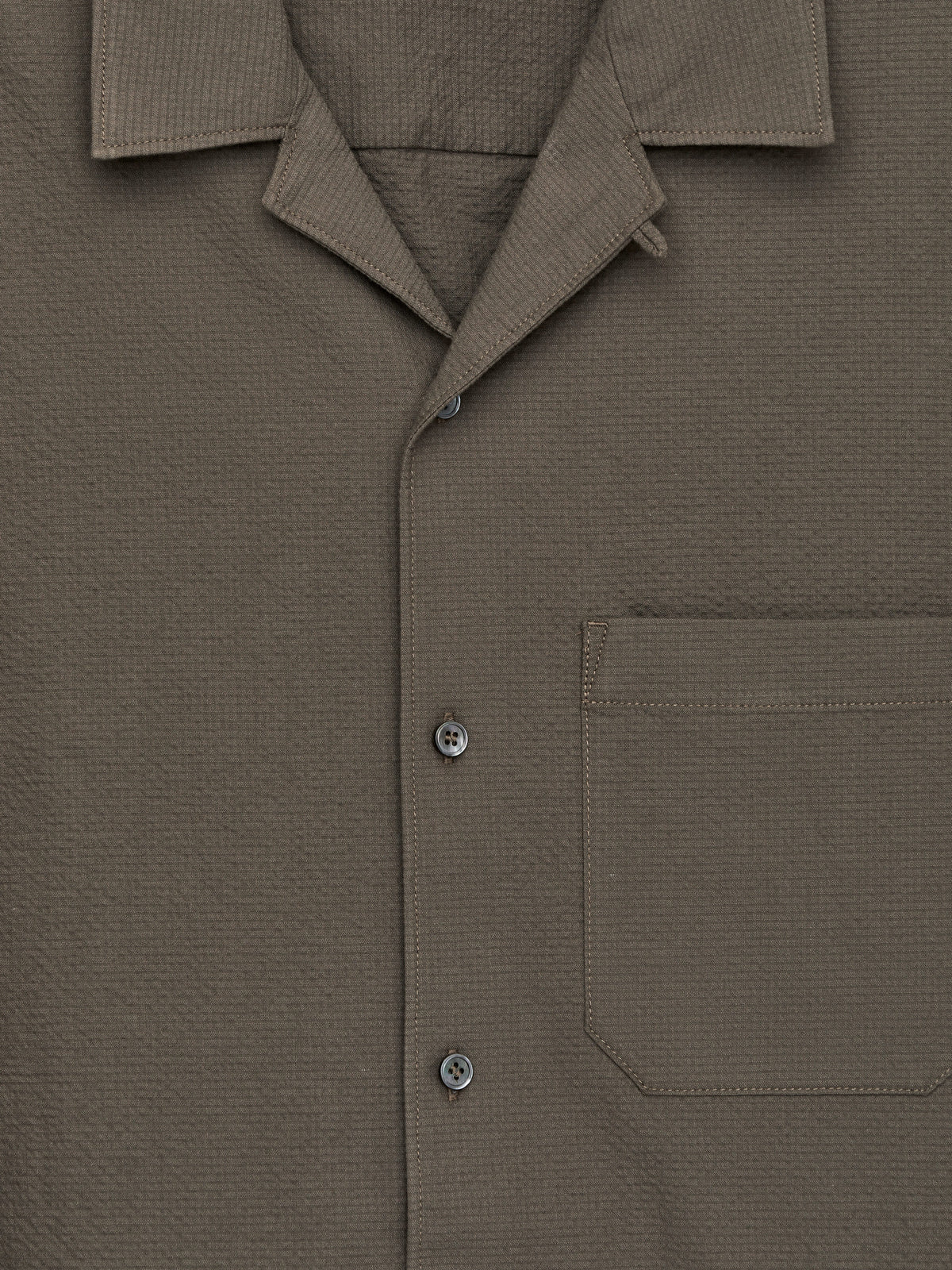 Seersucker Resort Shirt - Beige - Image 6