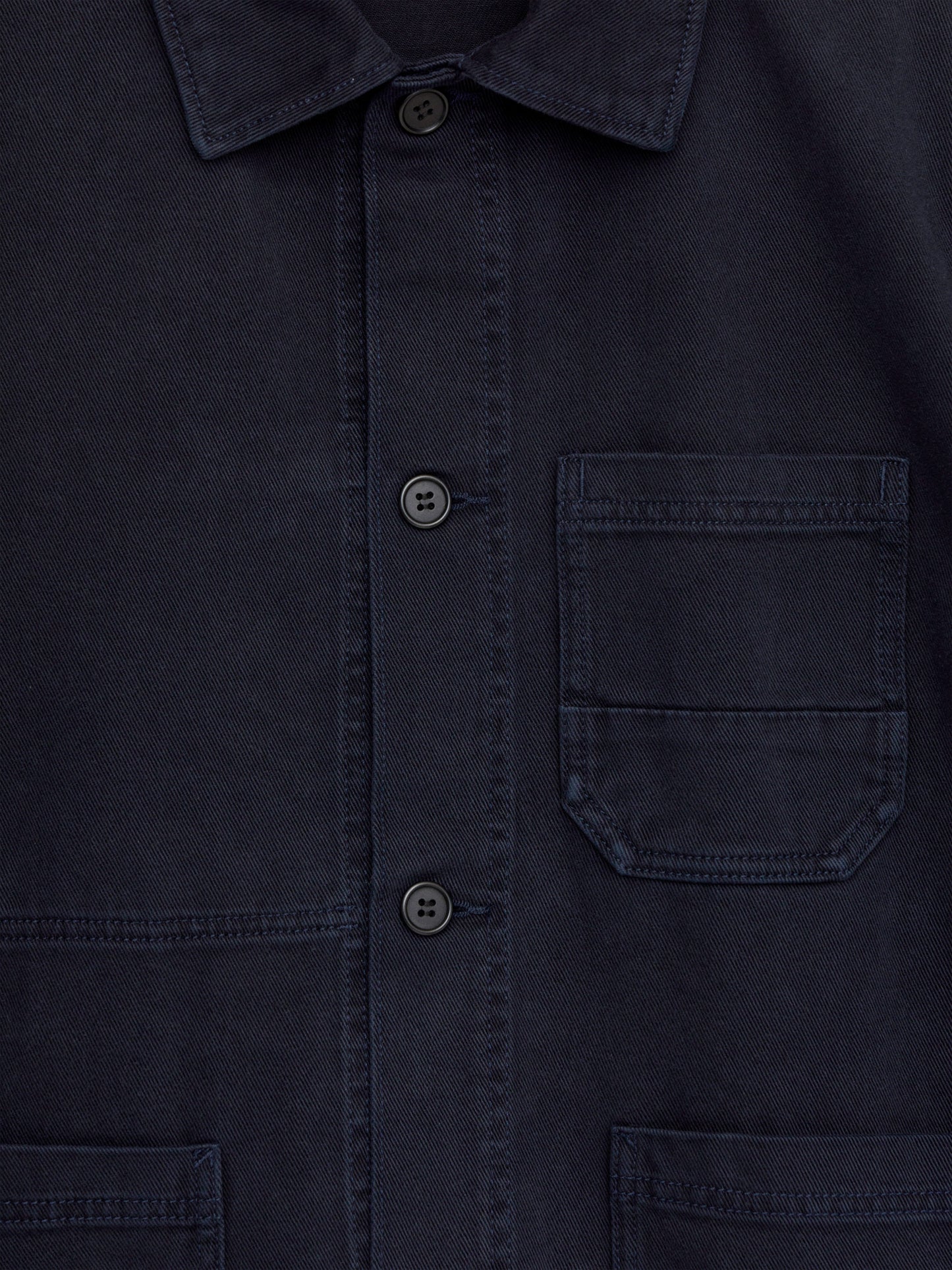 Overdyed Twill Overshirt - Blue - Image 7