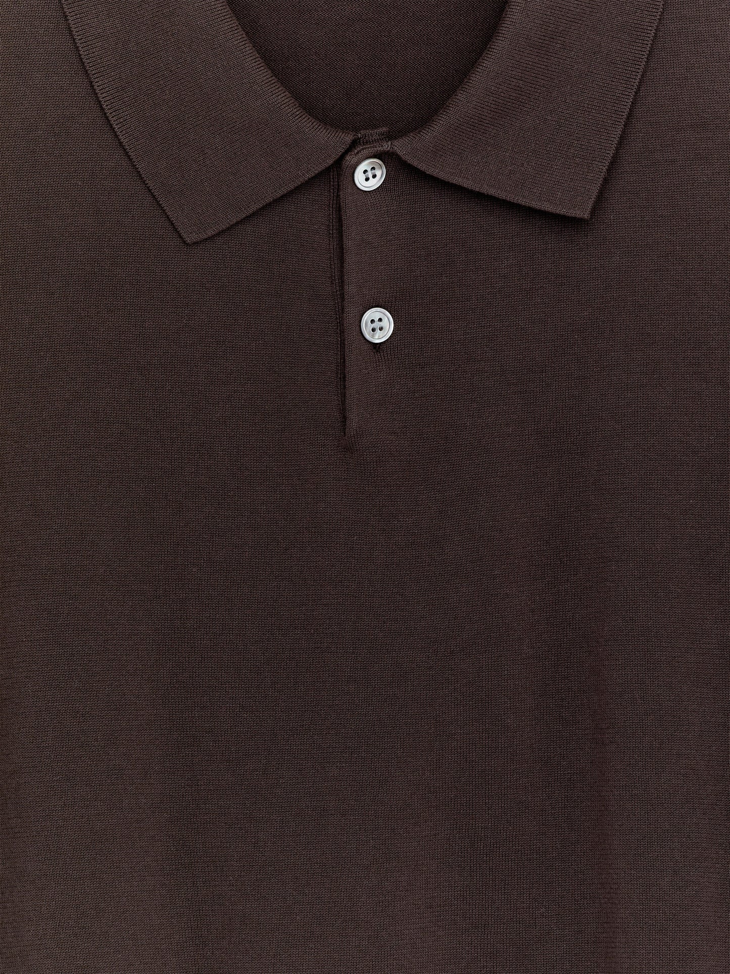 Cotton Polo Shirt - Brown - Image 2