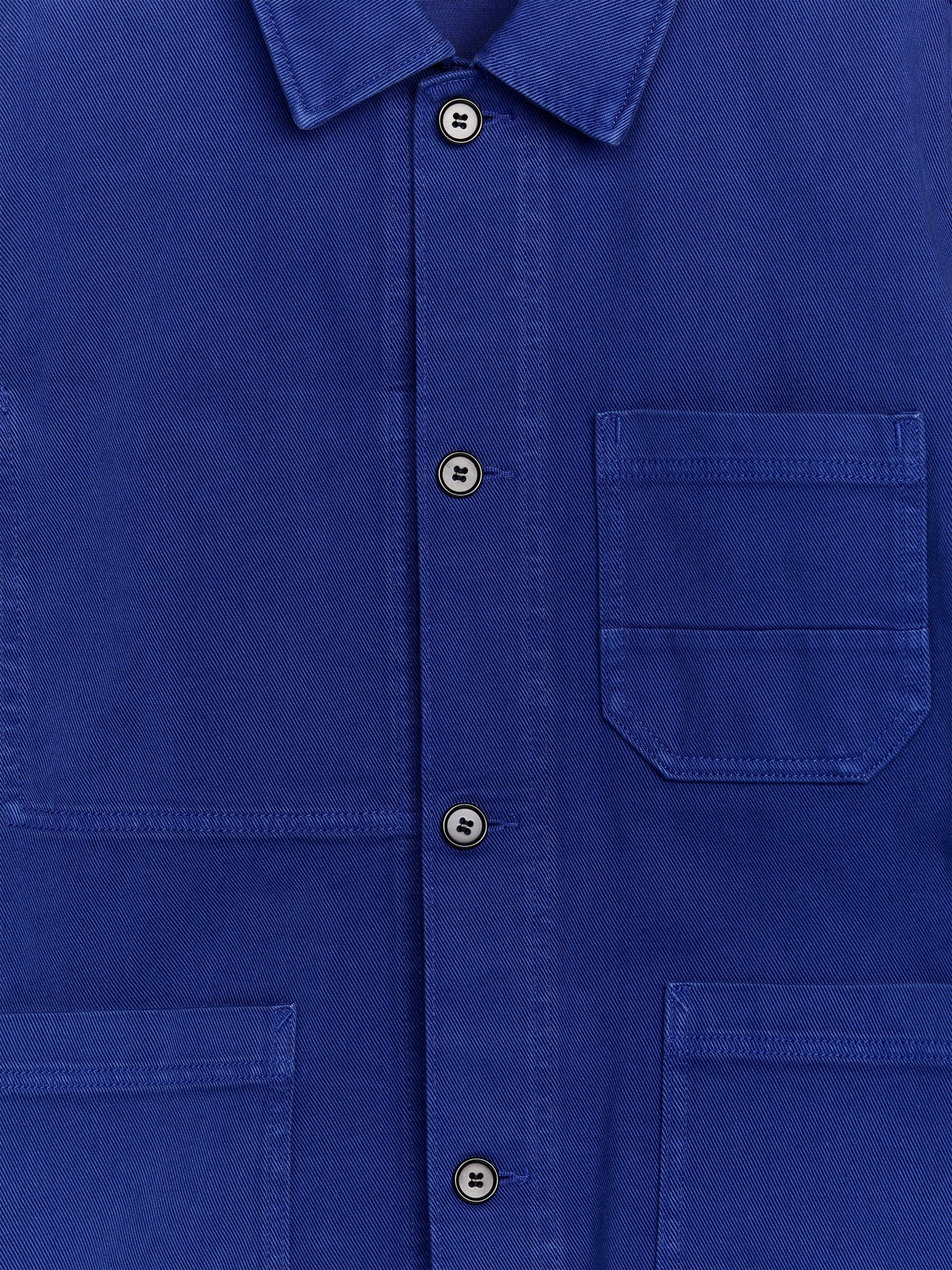 Overdyed Twill Overshirt - Blue - Image 7