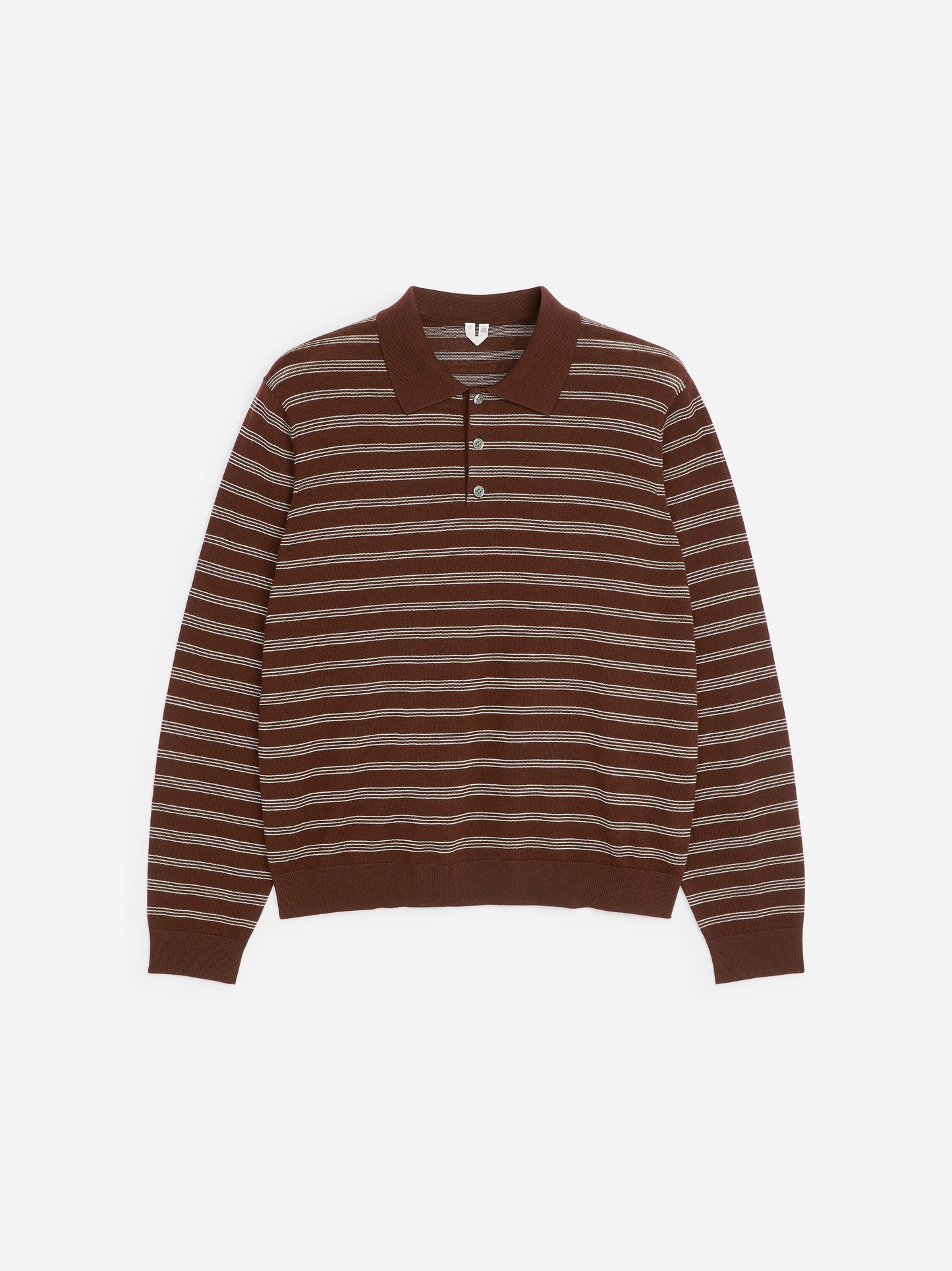 Merino Polo Jumper - Brown - Image 5