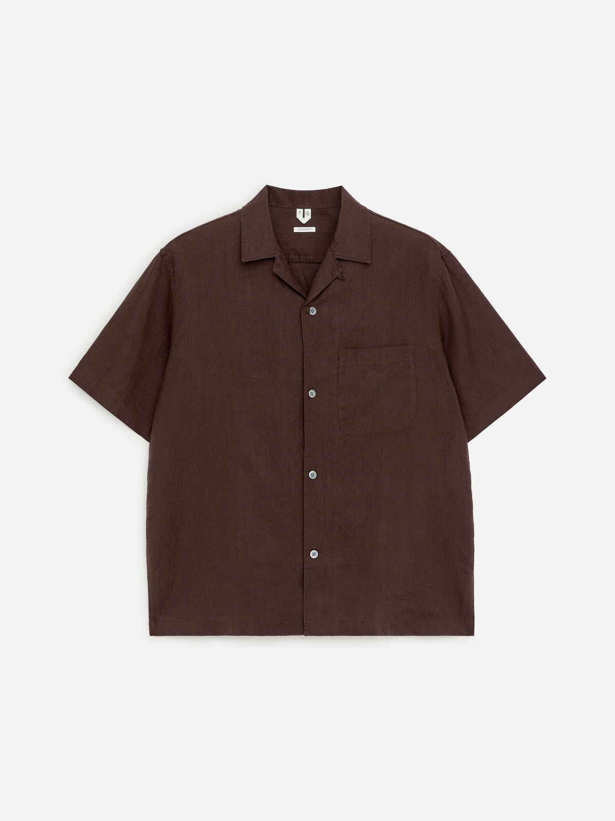 Relaxed Linen Resort Shirt - Brown - Image 5