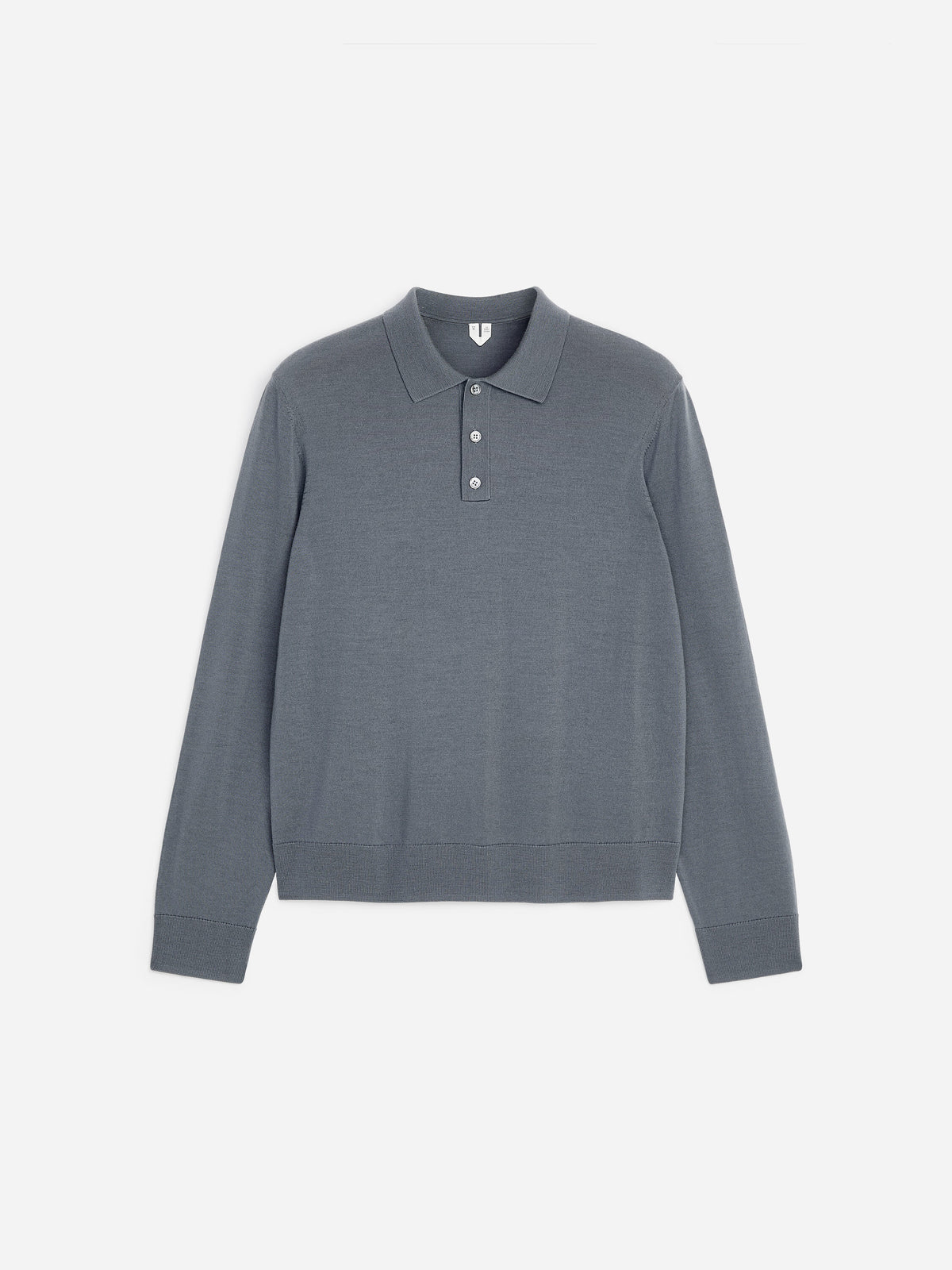 Merino Polo Jumper - Grey - Image 5