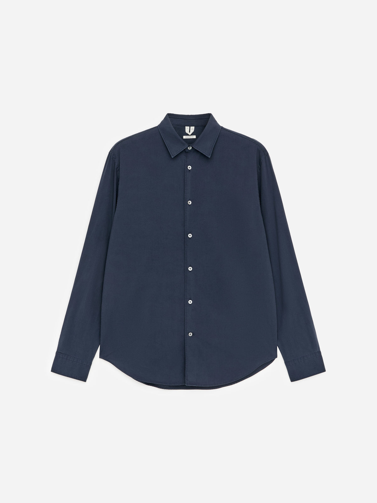 Regular Cotton Lyocell Shirt - Blue - Image 5
