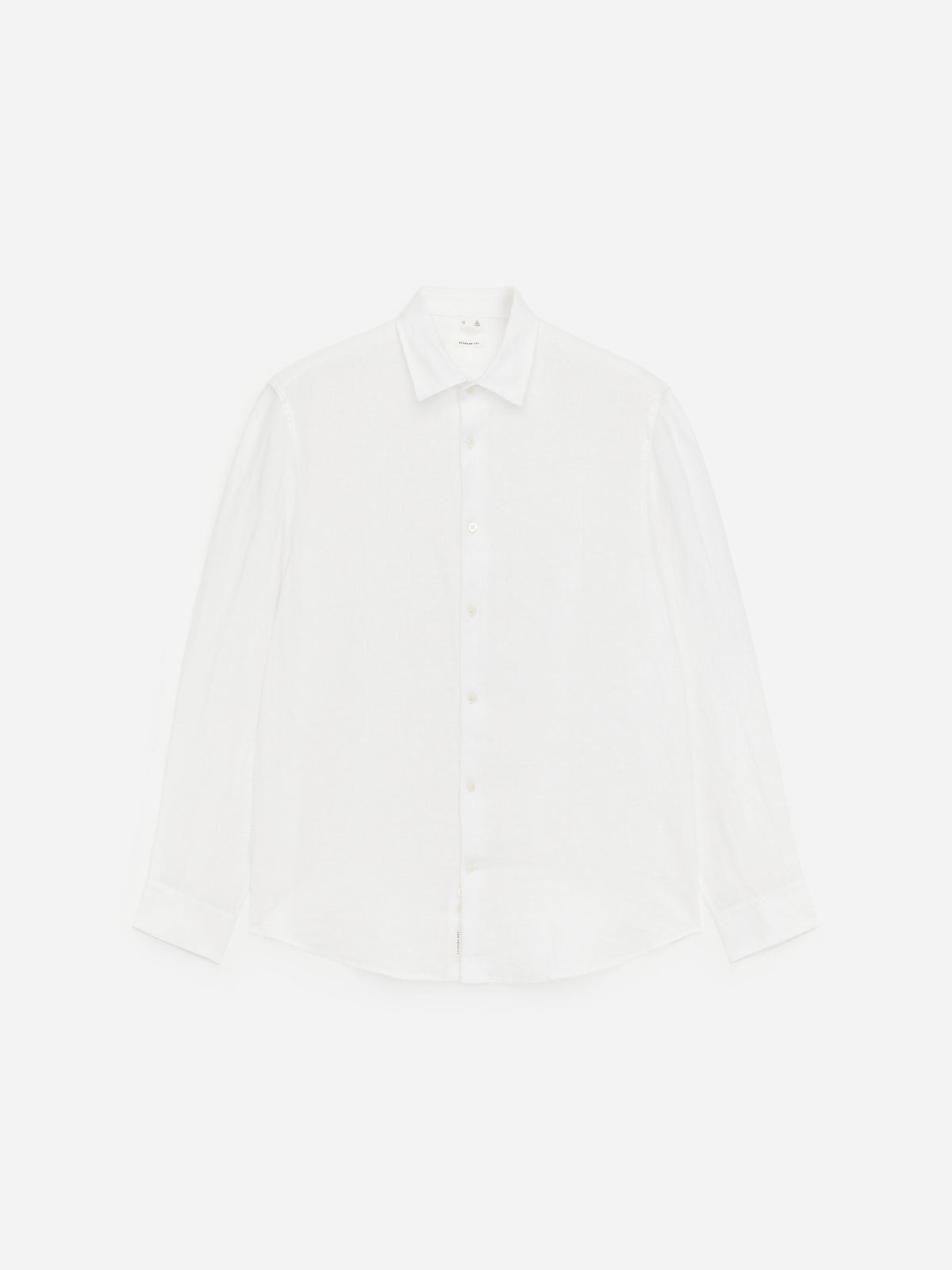 Regular Linen Shirt - White - Image 5