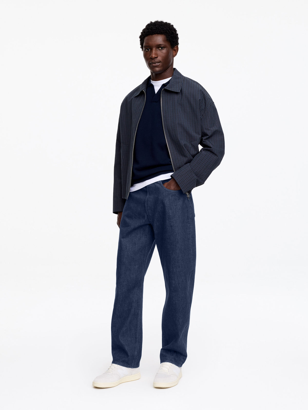Textured Polo Shirt - Blue - Image 3