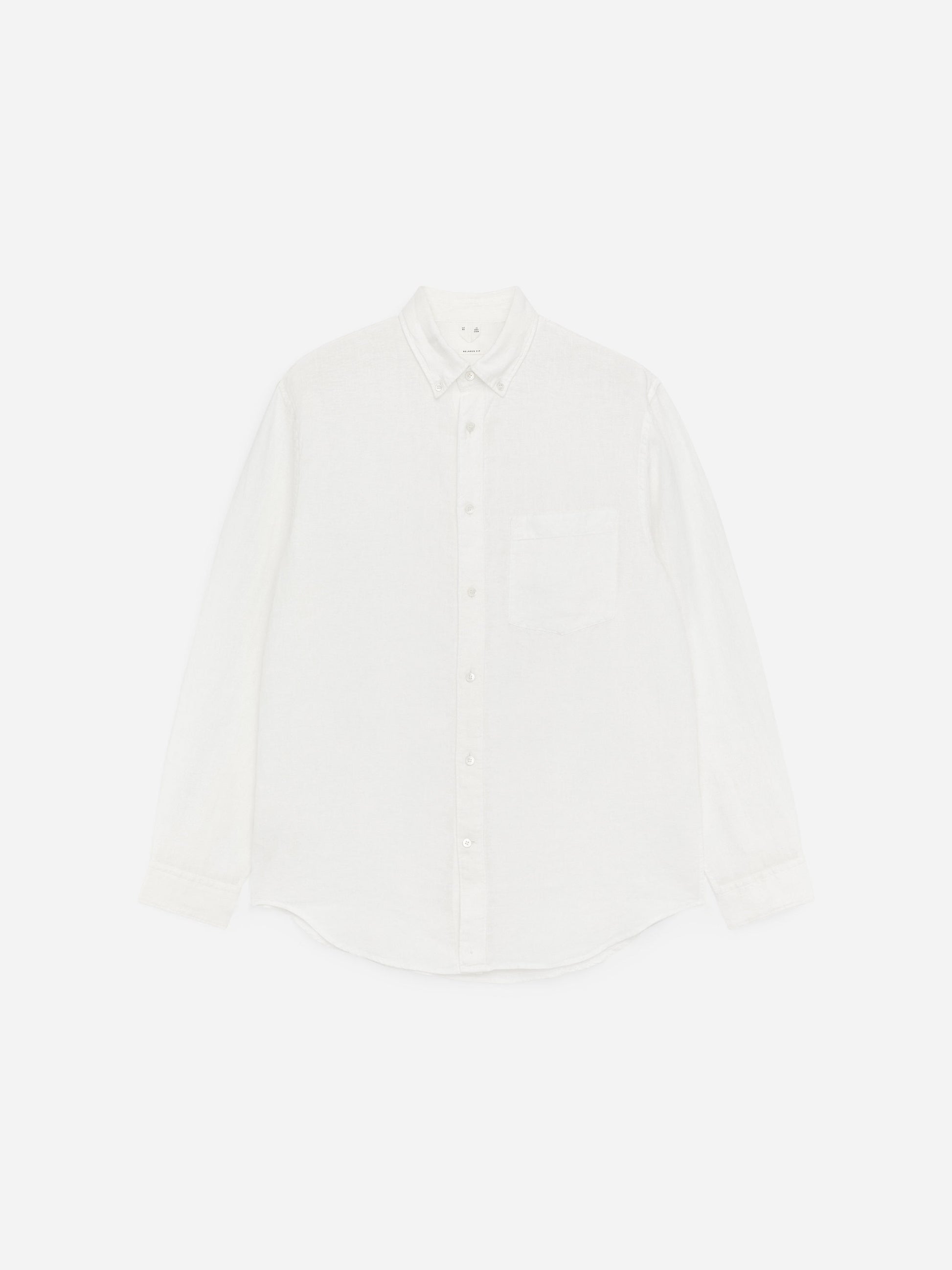 Relaxed Linen Shirt - White - Image 5