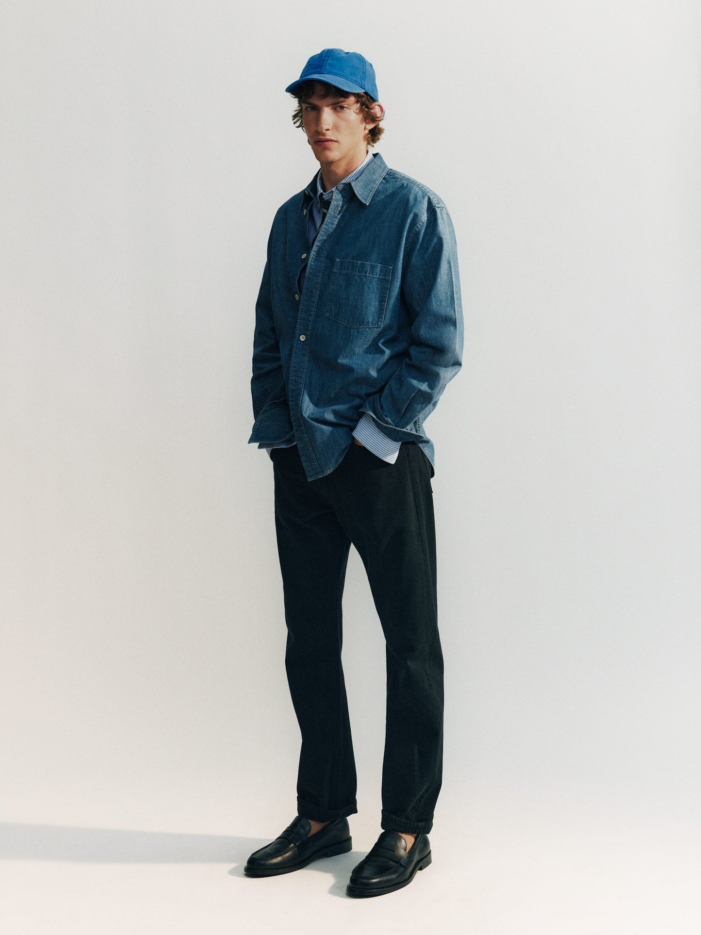 Regular Oxford Shirt - Blue - Image 7
