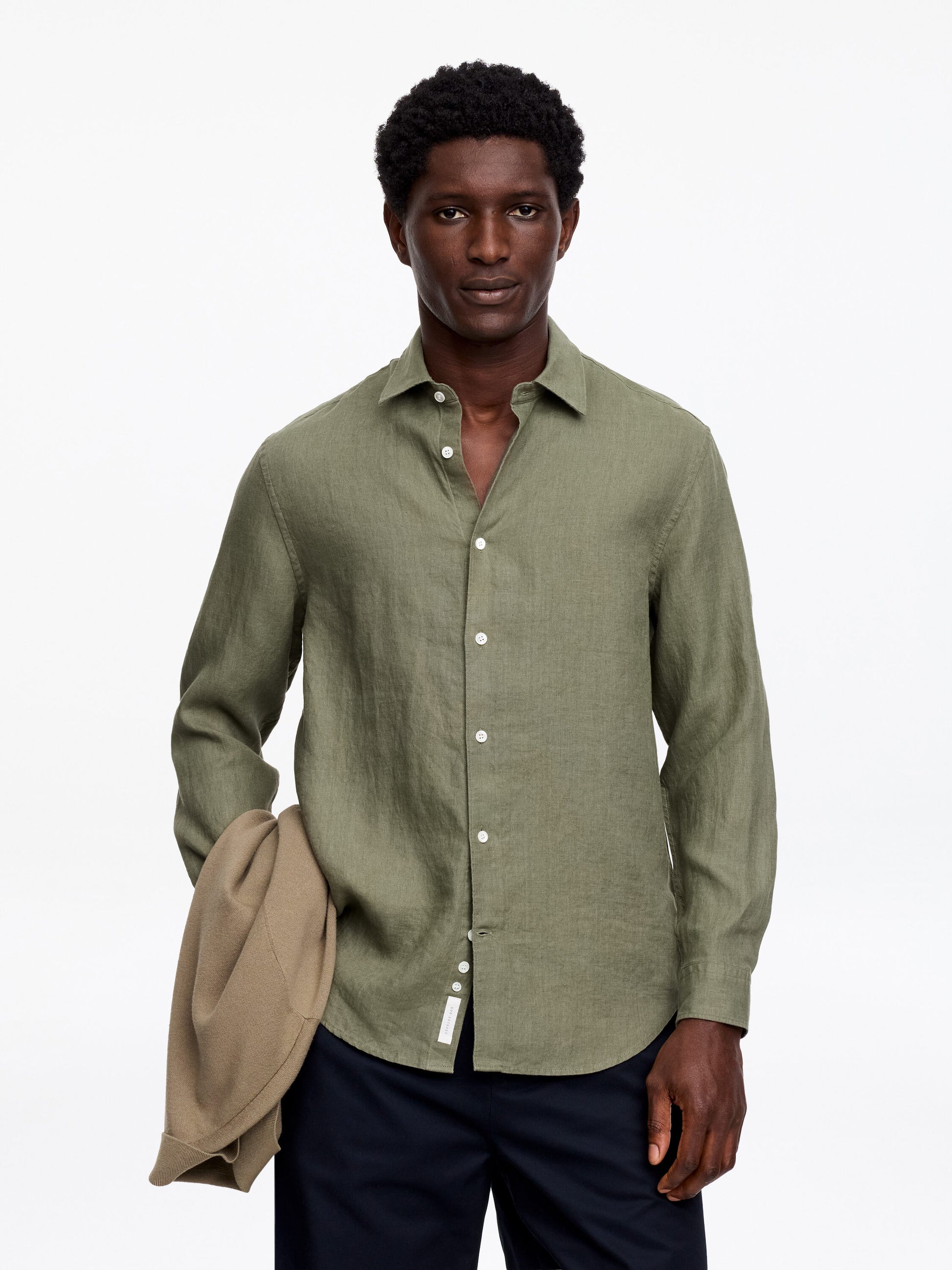 Regular Linen Shirt - Green
