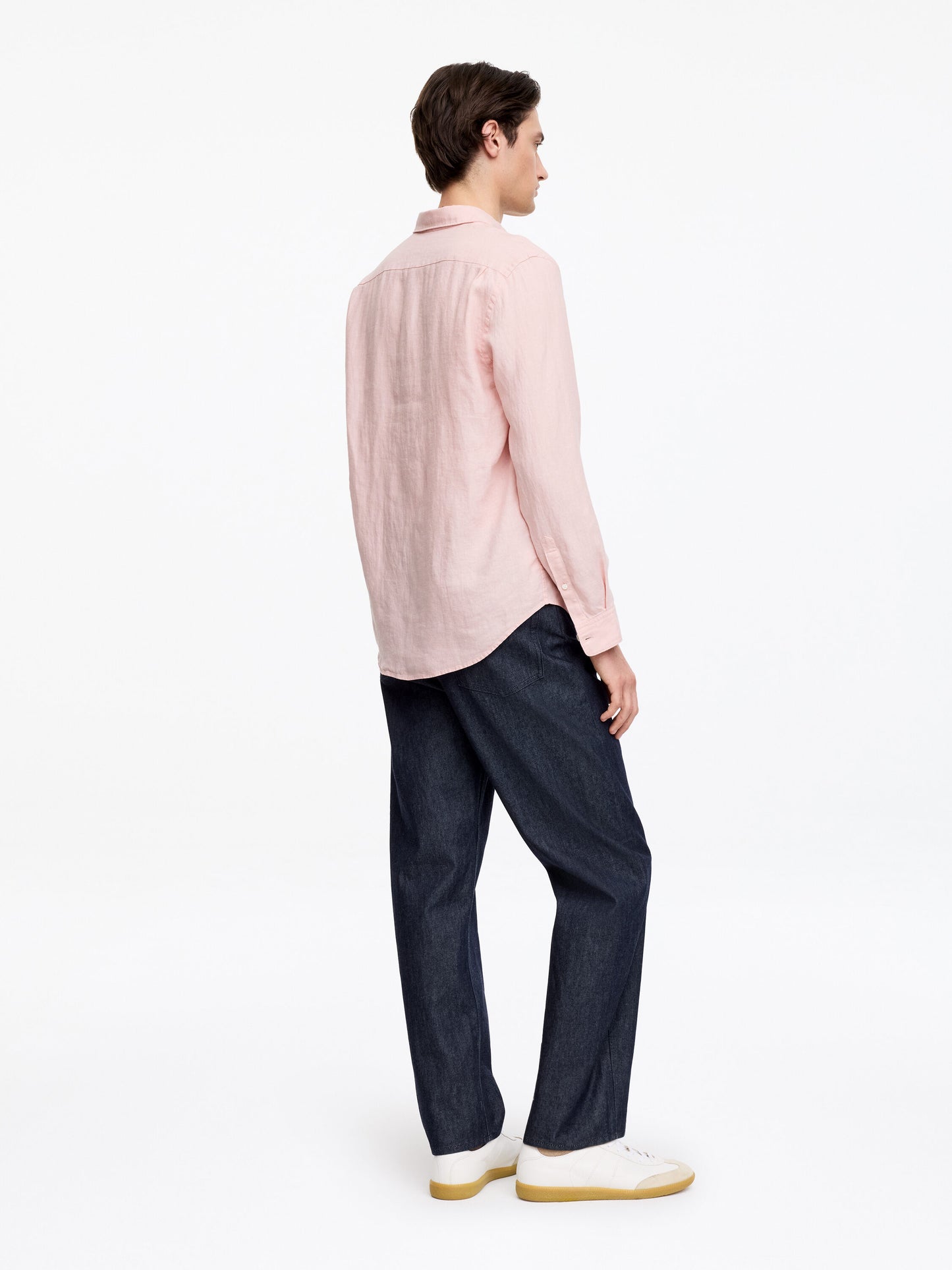 Regular Linen Shirt - Pink - Image 5