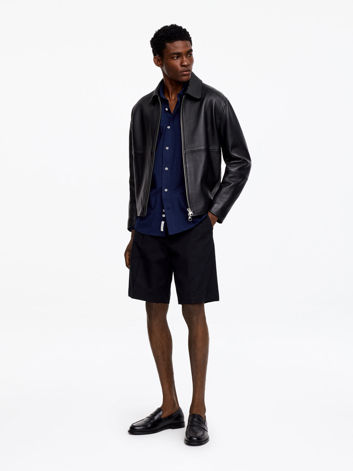 Relaxed Cotton Twill Shirt - Blue - Image 2