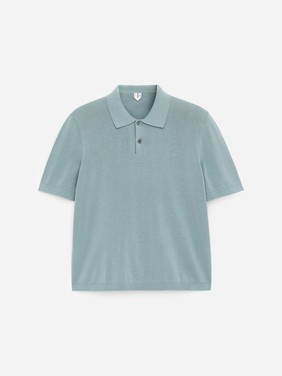 Fine-Knit Polo Shirt - Turquoise - Image 5