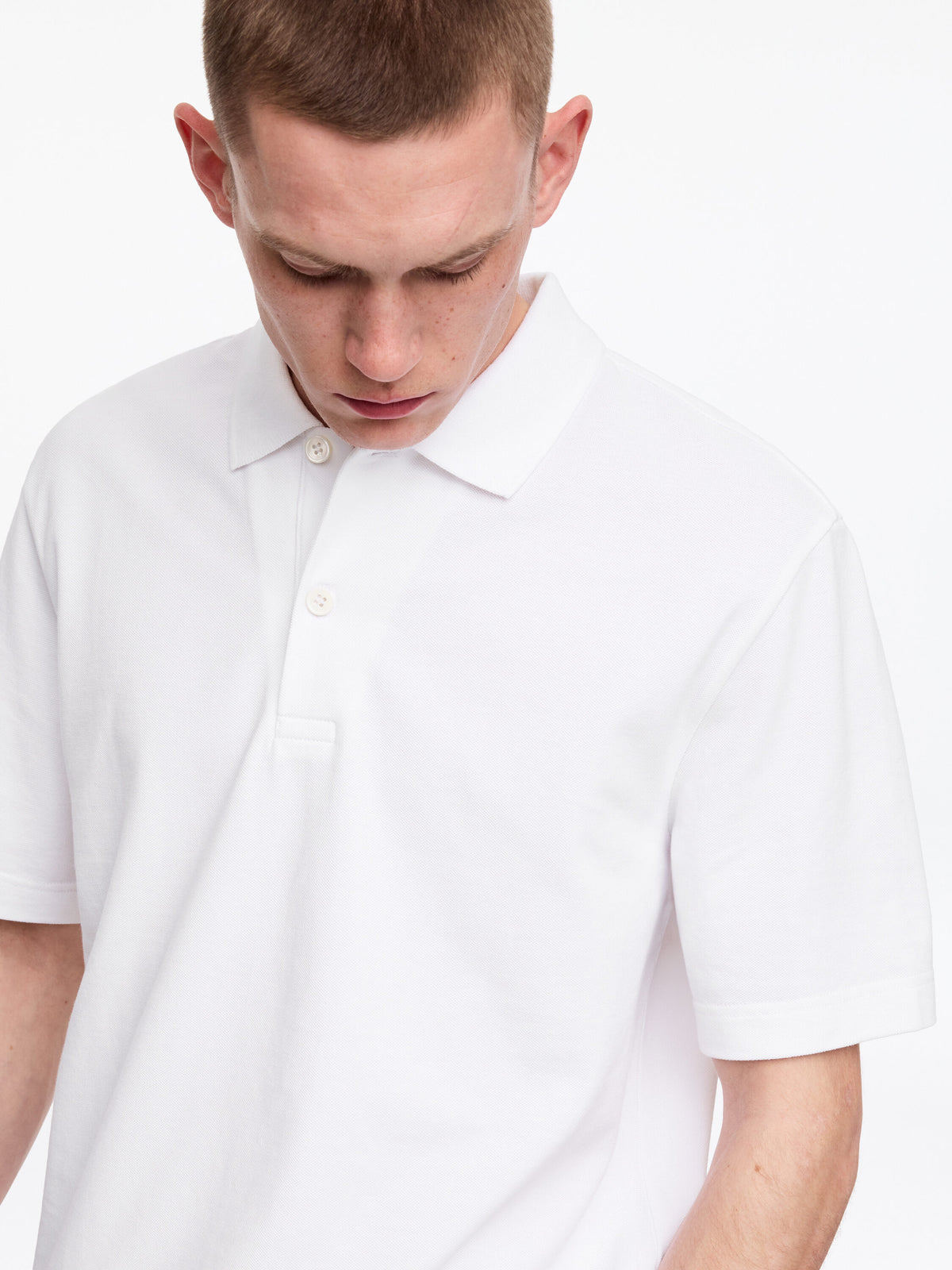 Piqué Polo Shirt - White - Image 4