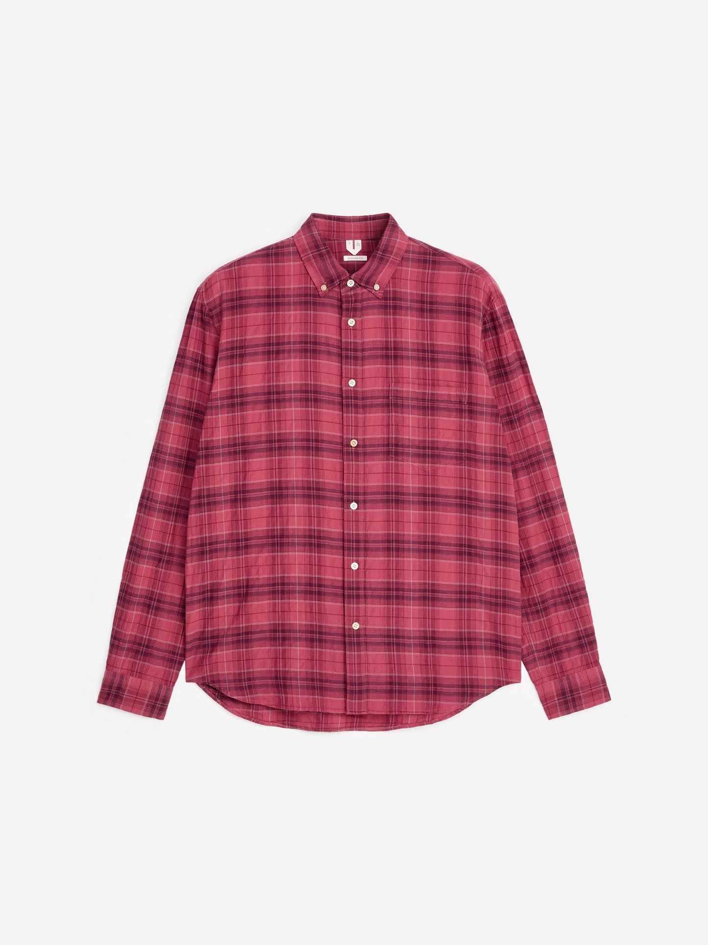 Regular Flannel Shirt - Red - Image 5