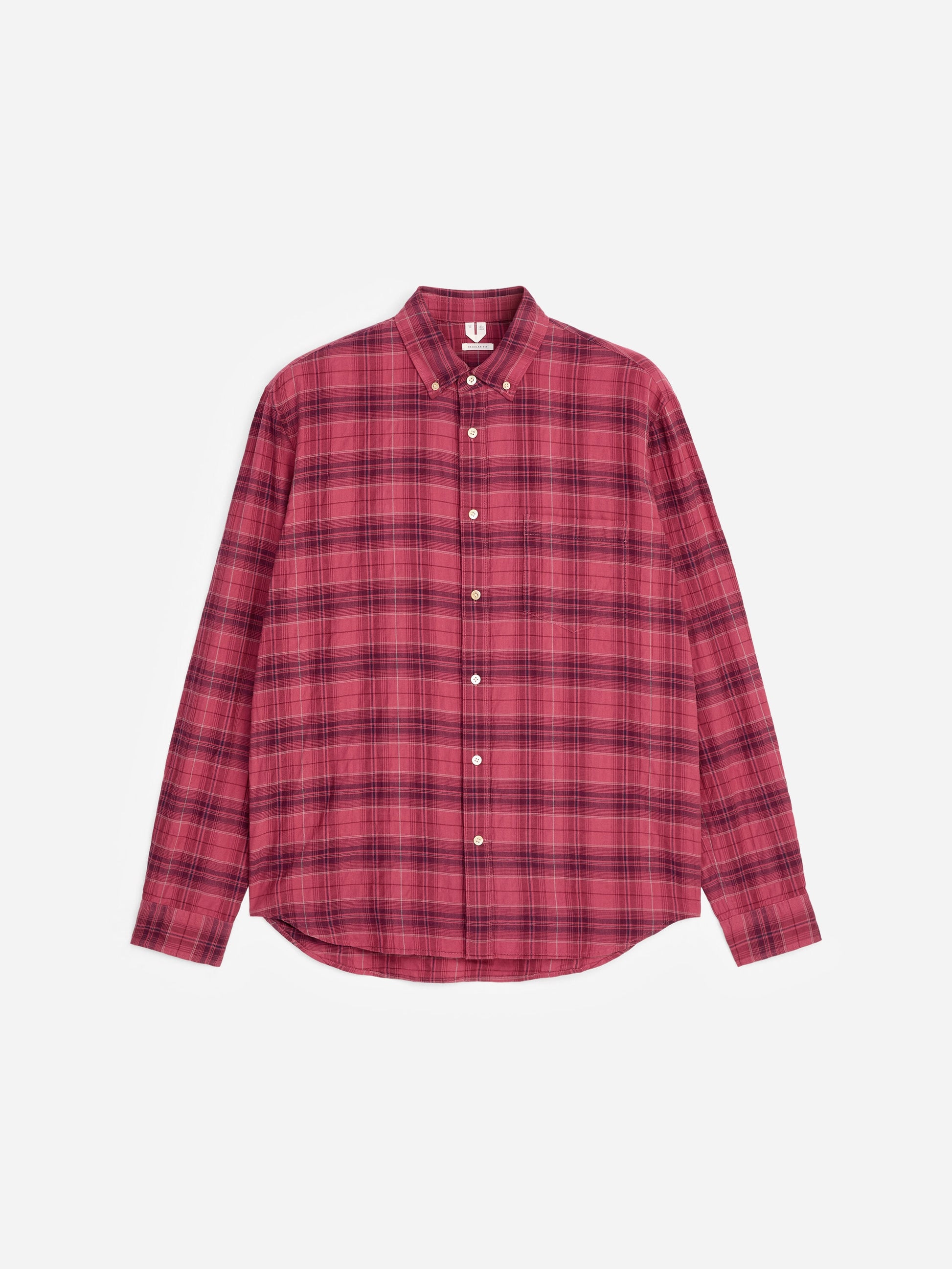 Regular Flannel Shirt - Red - Image 5