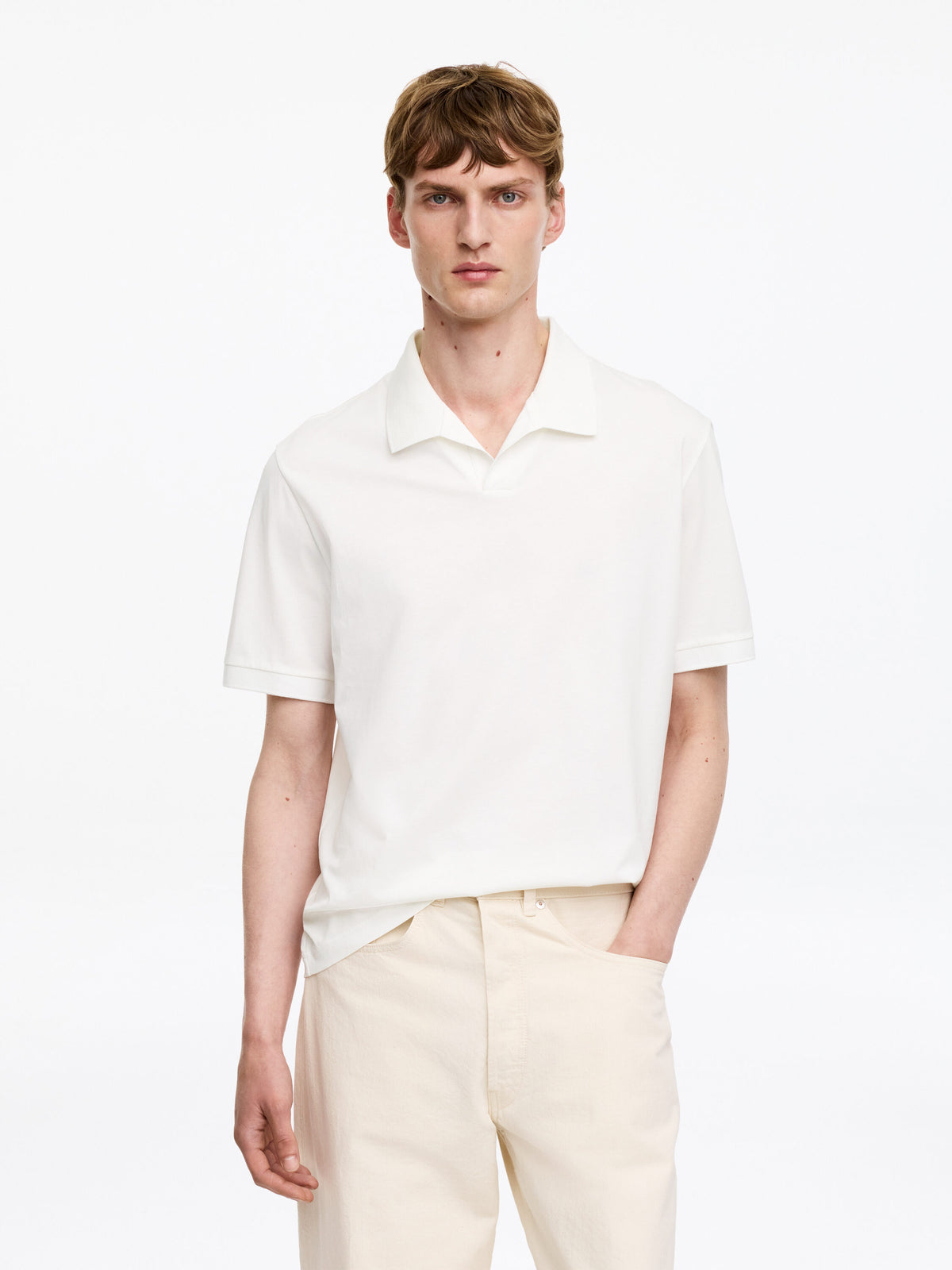 Short-Sleeve Polo Shirt - White