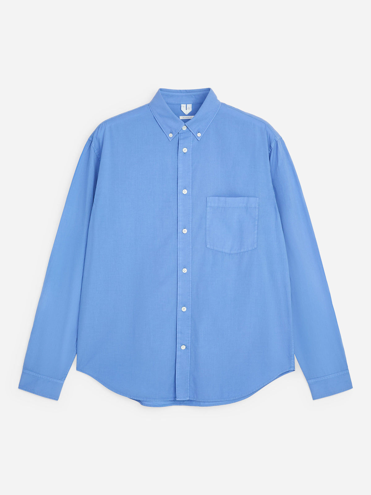 Relaxed Poplin Shirt - Blue - Image 6