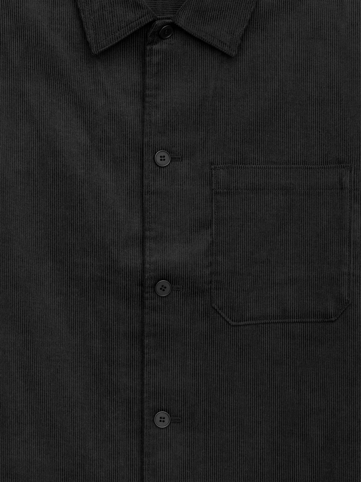 Corduroy Overshirt - Black - Image 2