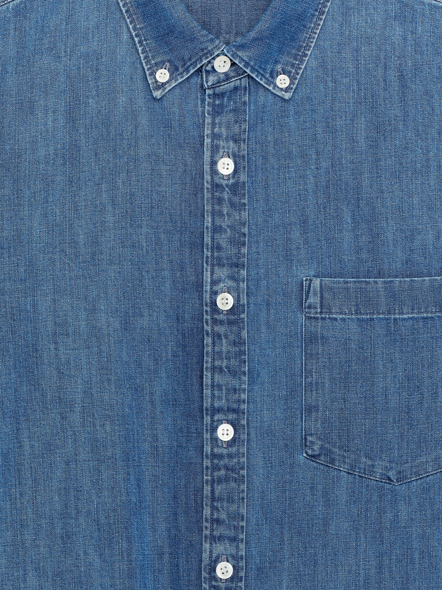 Regular Denim Shirt - Blue - Image 2