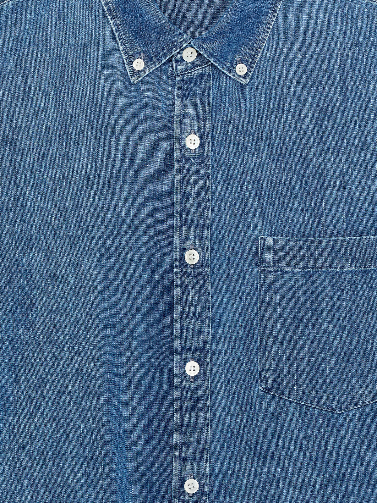 Regular Denim Shirt - Blue - Image 2