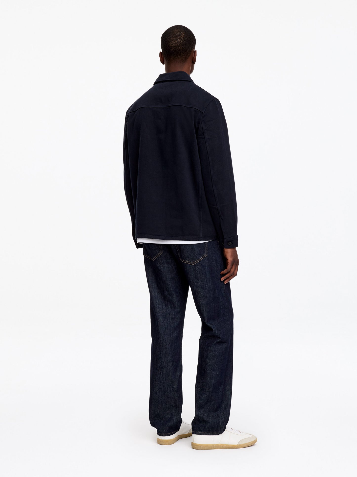 Overdyed Twill Overshirt - Blue - Image 3