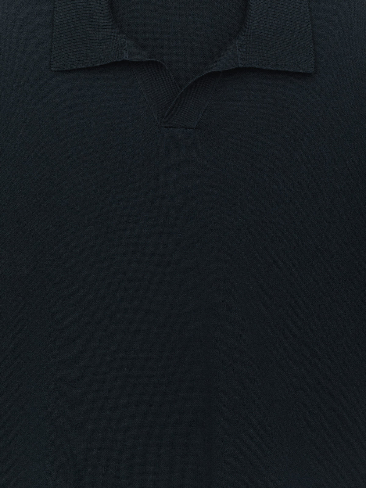 Cotton Silk Blend Polo Shirt - Blue - Image 2