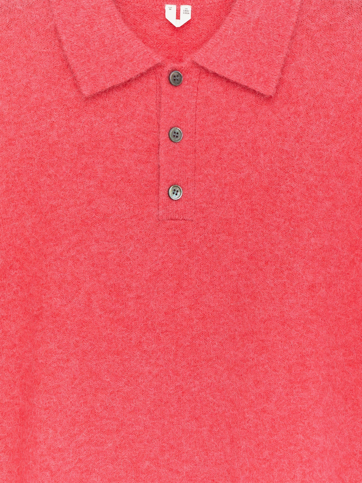 Alpaca Wool Blend Polo Shirt - Pink - Image 2