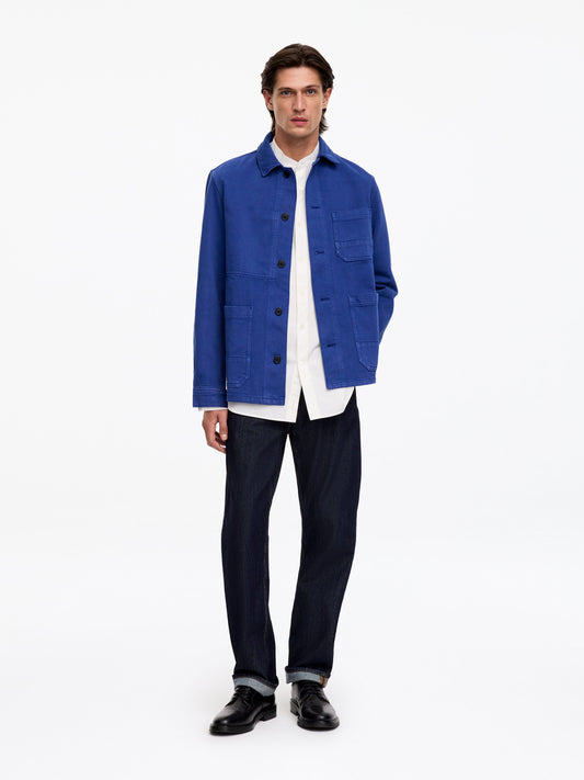 Overdyed Twill Overshirt - Blue