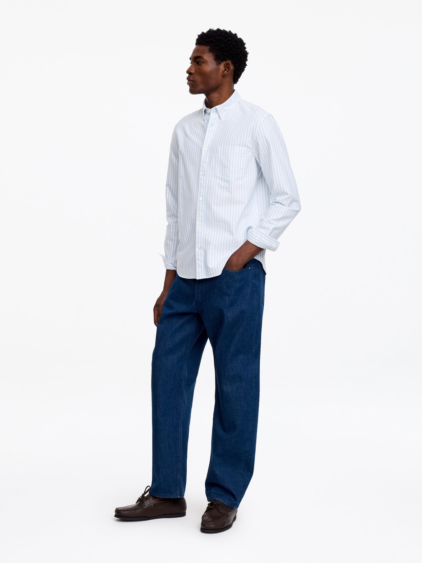 Regular Oxford Shirt - Blue - Image 3