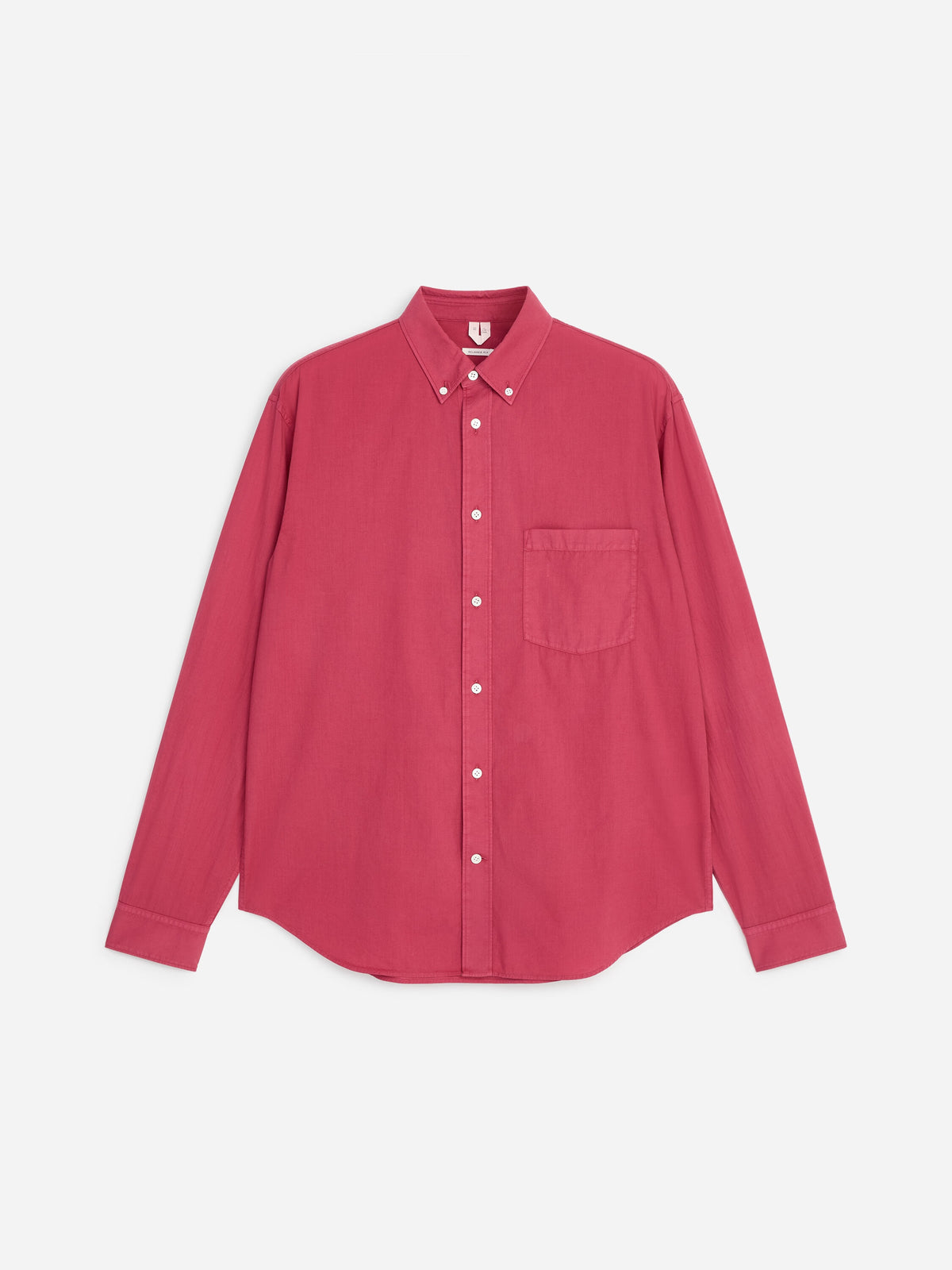 Relaxed Poplin Shirt - Red - Image 5
