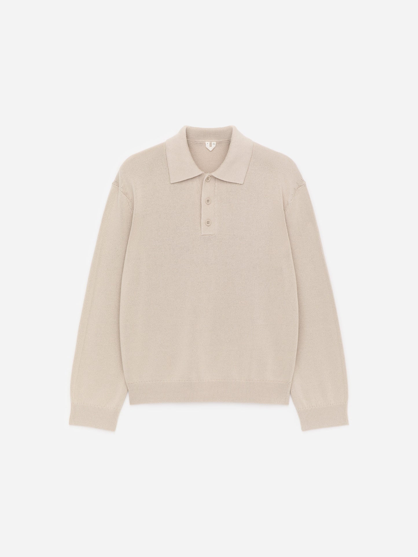Cotton Lyocell Polo Shirt - Beige
