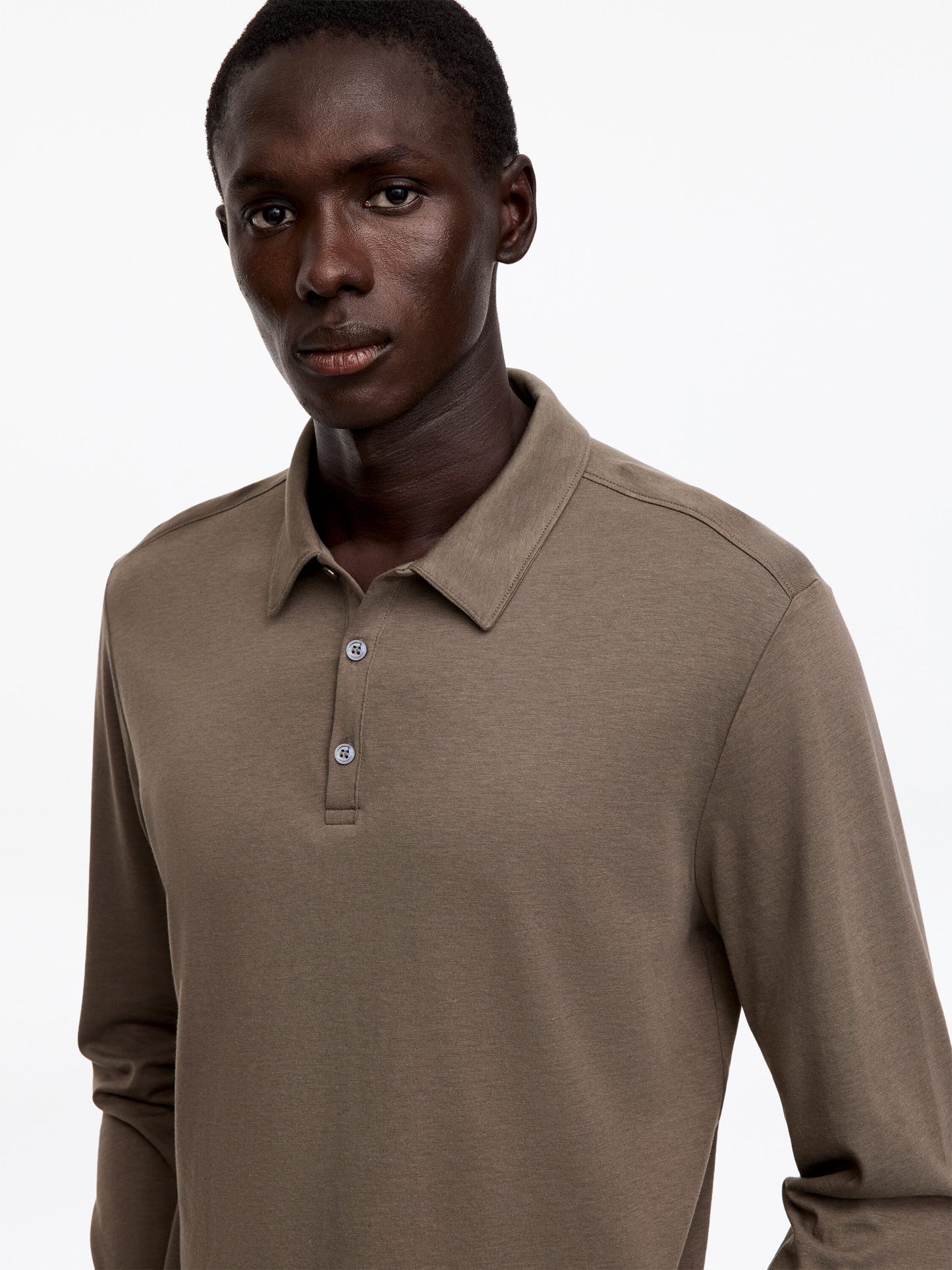 Lightweight Polo Shirt - Brown - Image 4