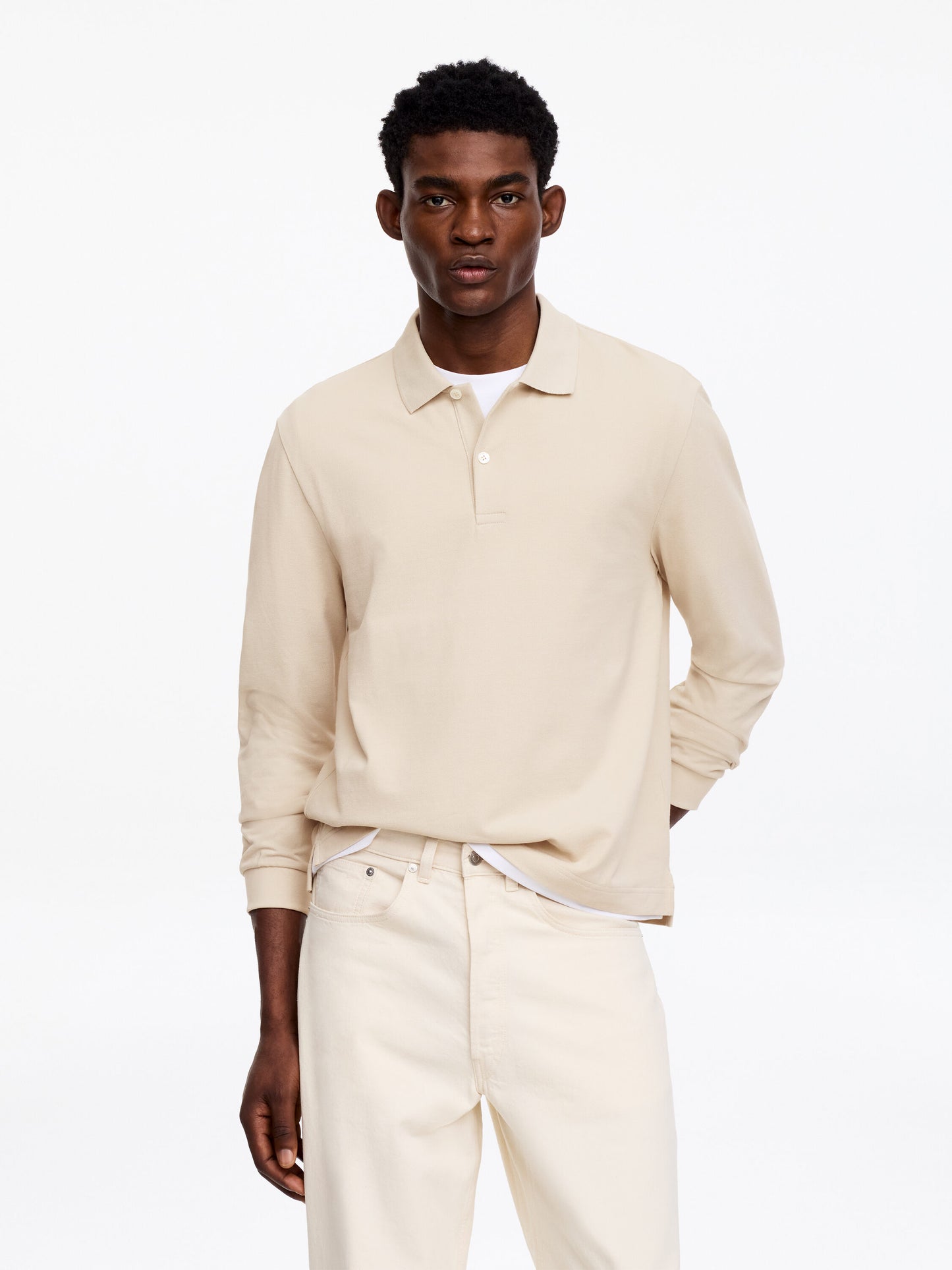 Cotton Piqué Polo Shirt - White
