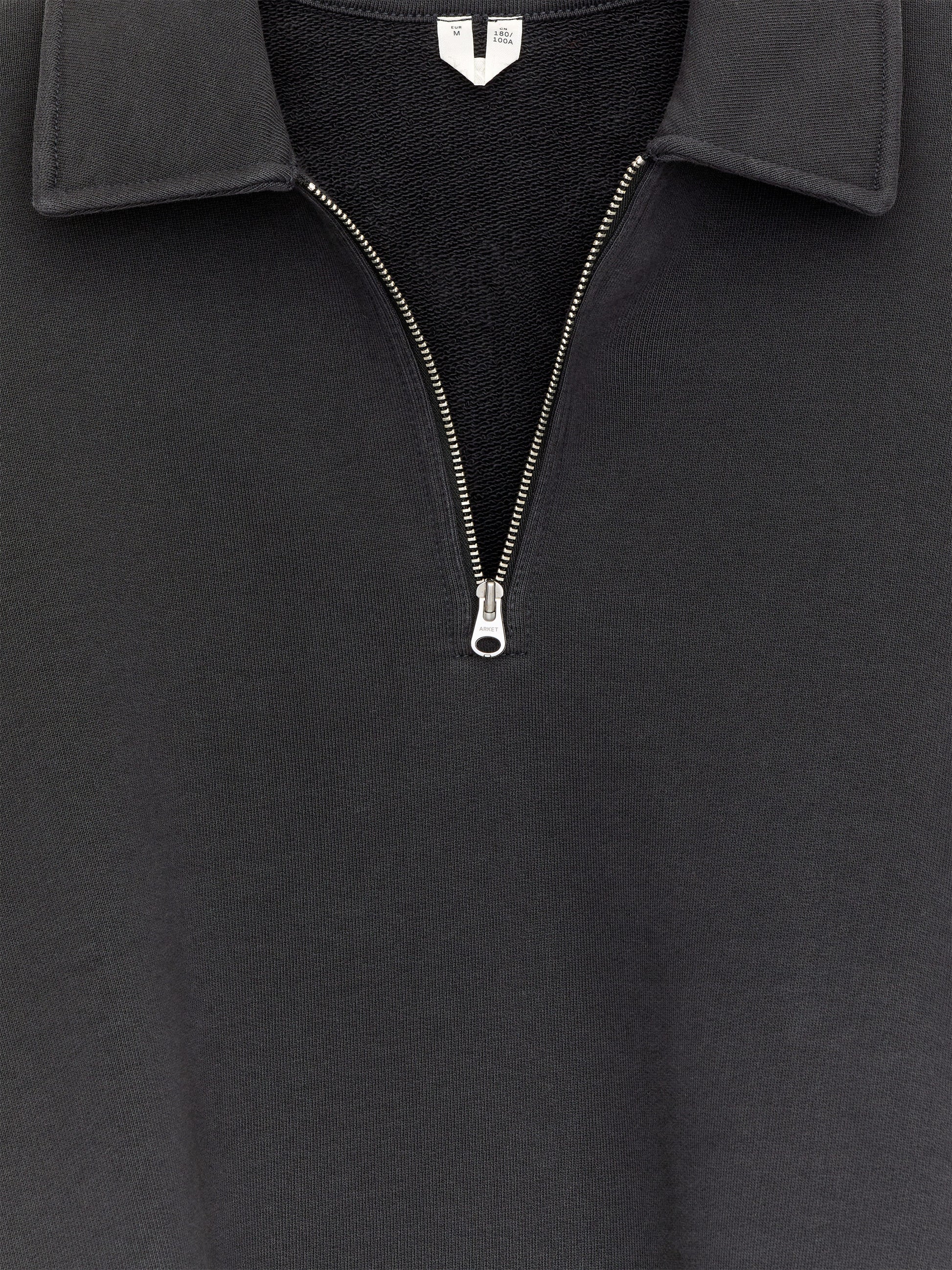 Half Zip Polo Shirt - Blue - Image 2