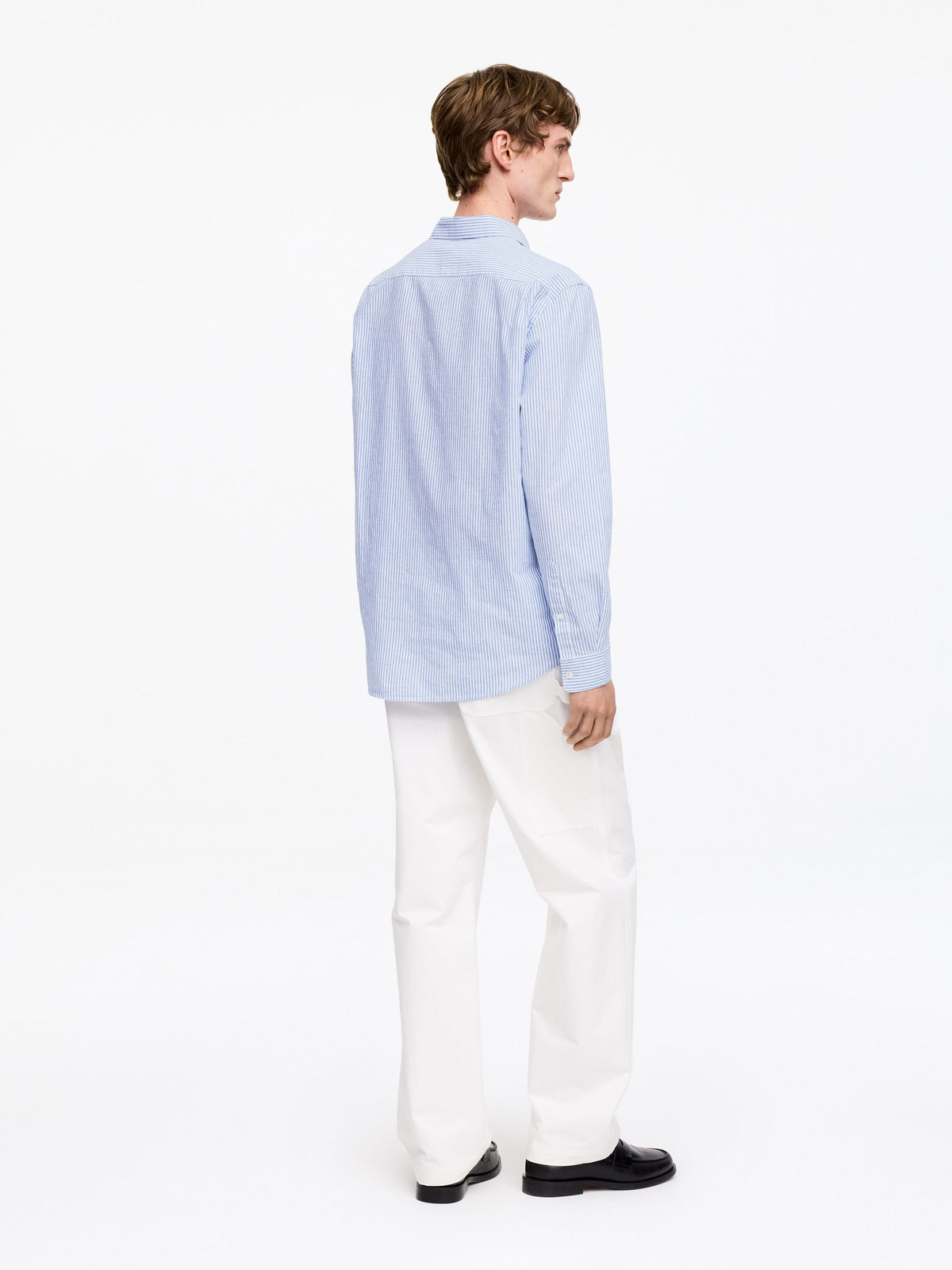 Cotton Blend Shirt - Blue - Image 3