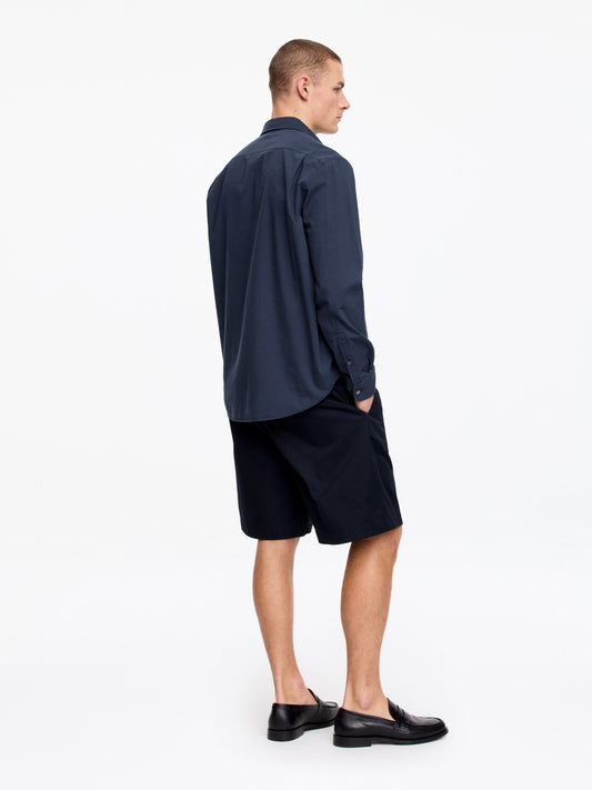 Regular Cotton Lyocell Shirt - Blue - Image 2