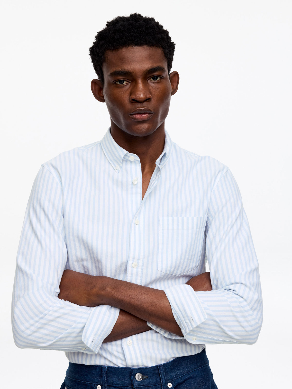 Regular Oxford Shirt - Blue - Image 4