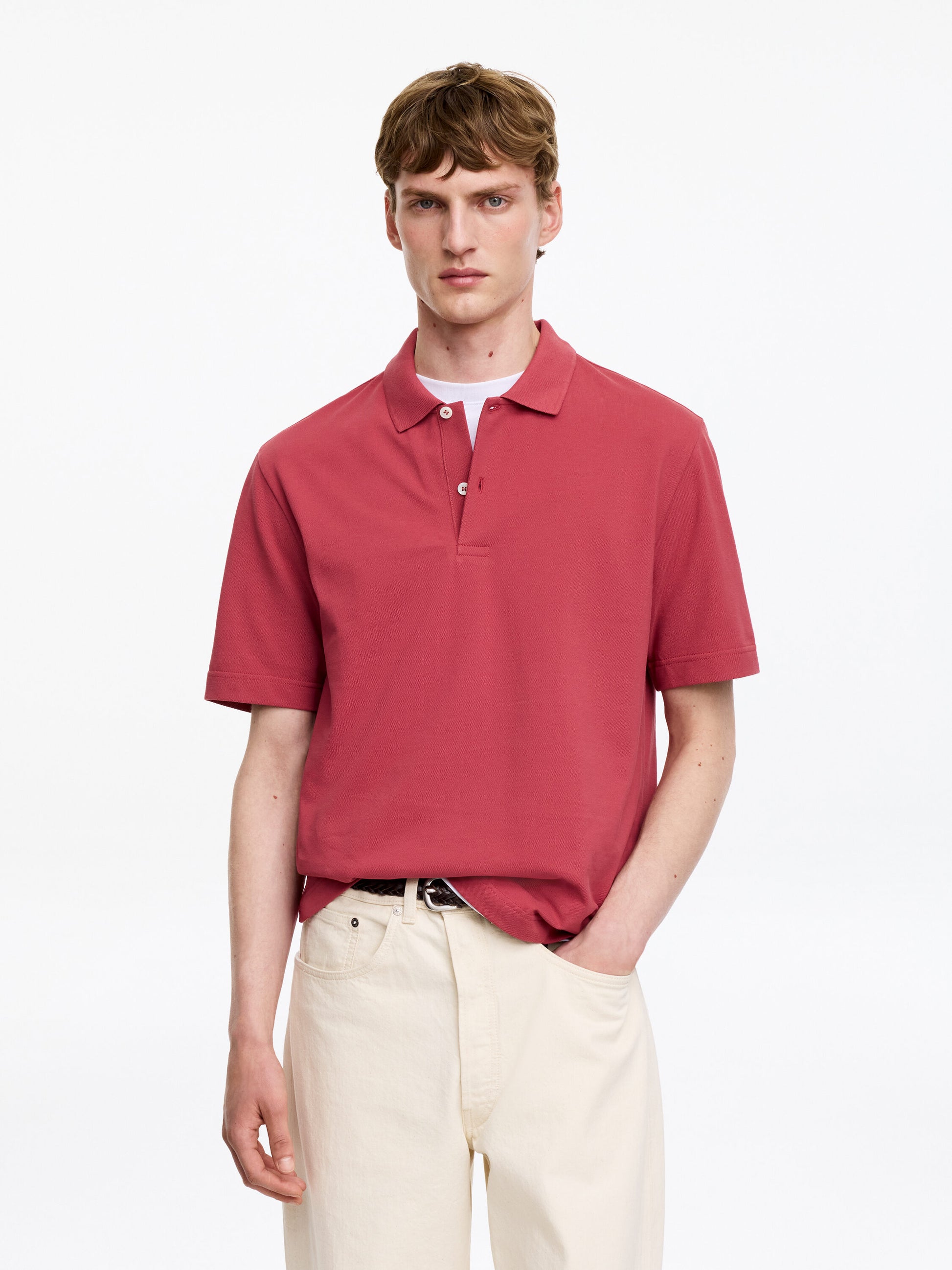 Piqué Polo Shirt - Red