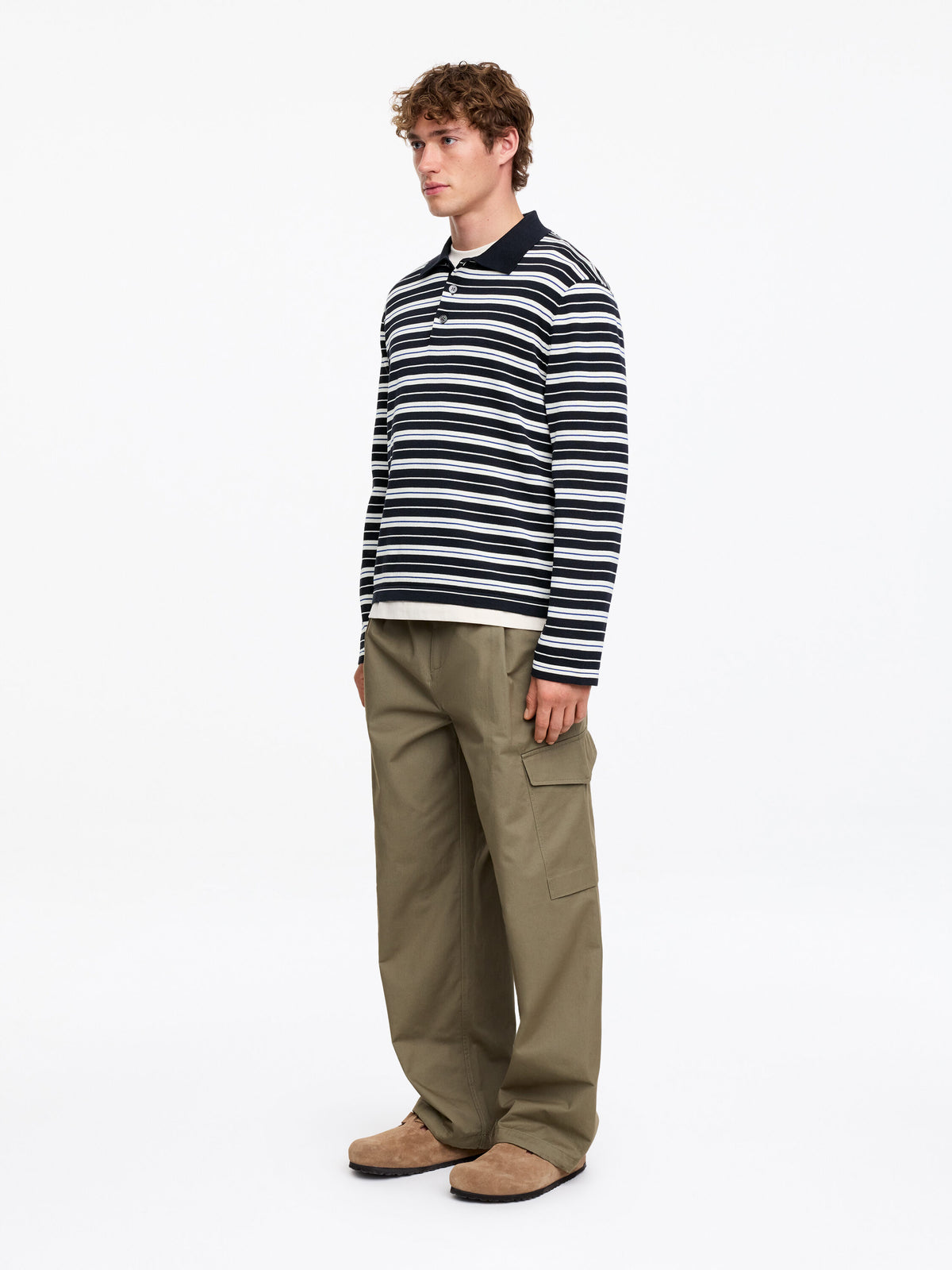 Cotton Polo Shirt - Blue - Image 2