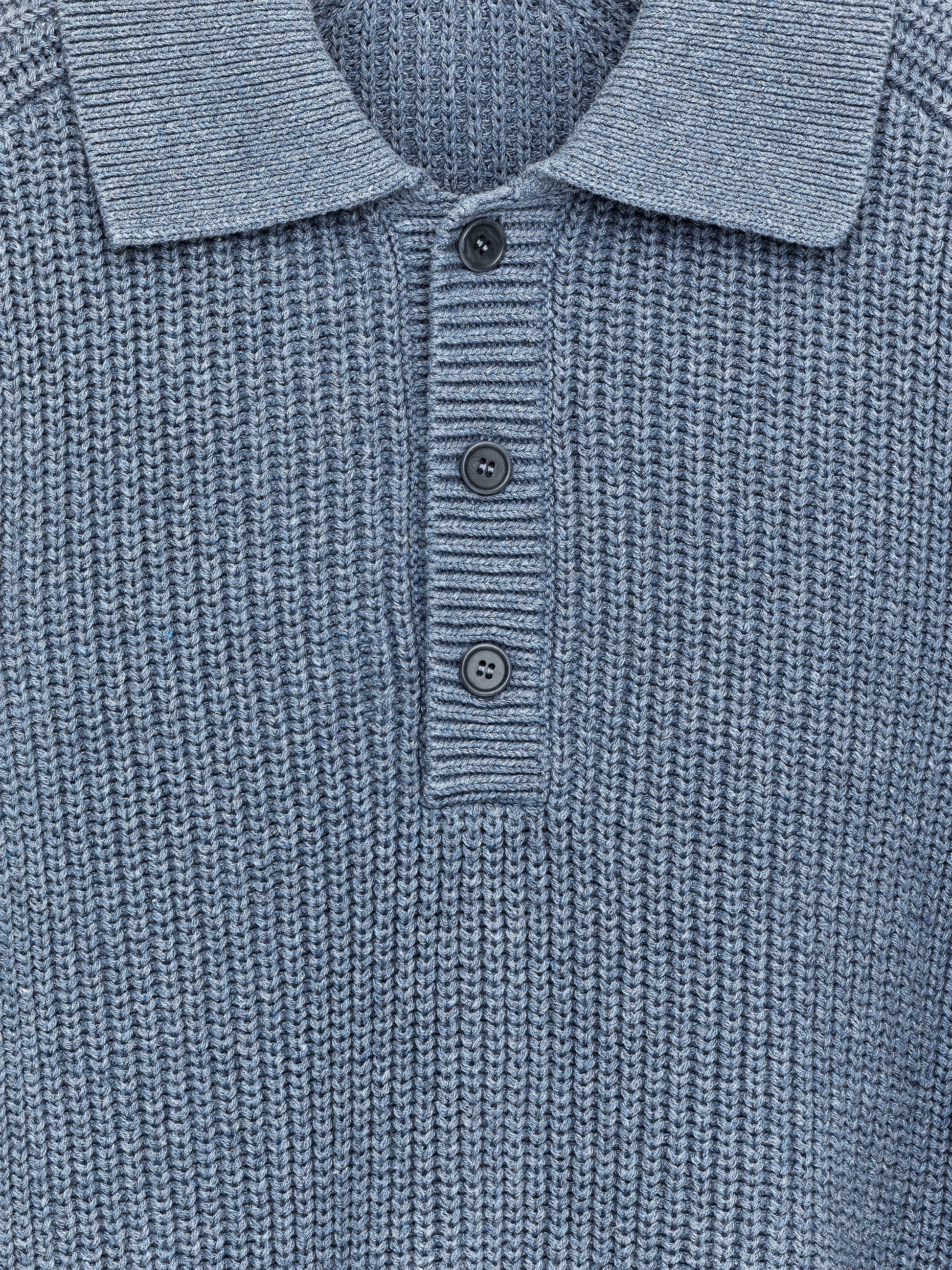 Chunky Cotton-Blend Polo - Blue - Image 2