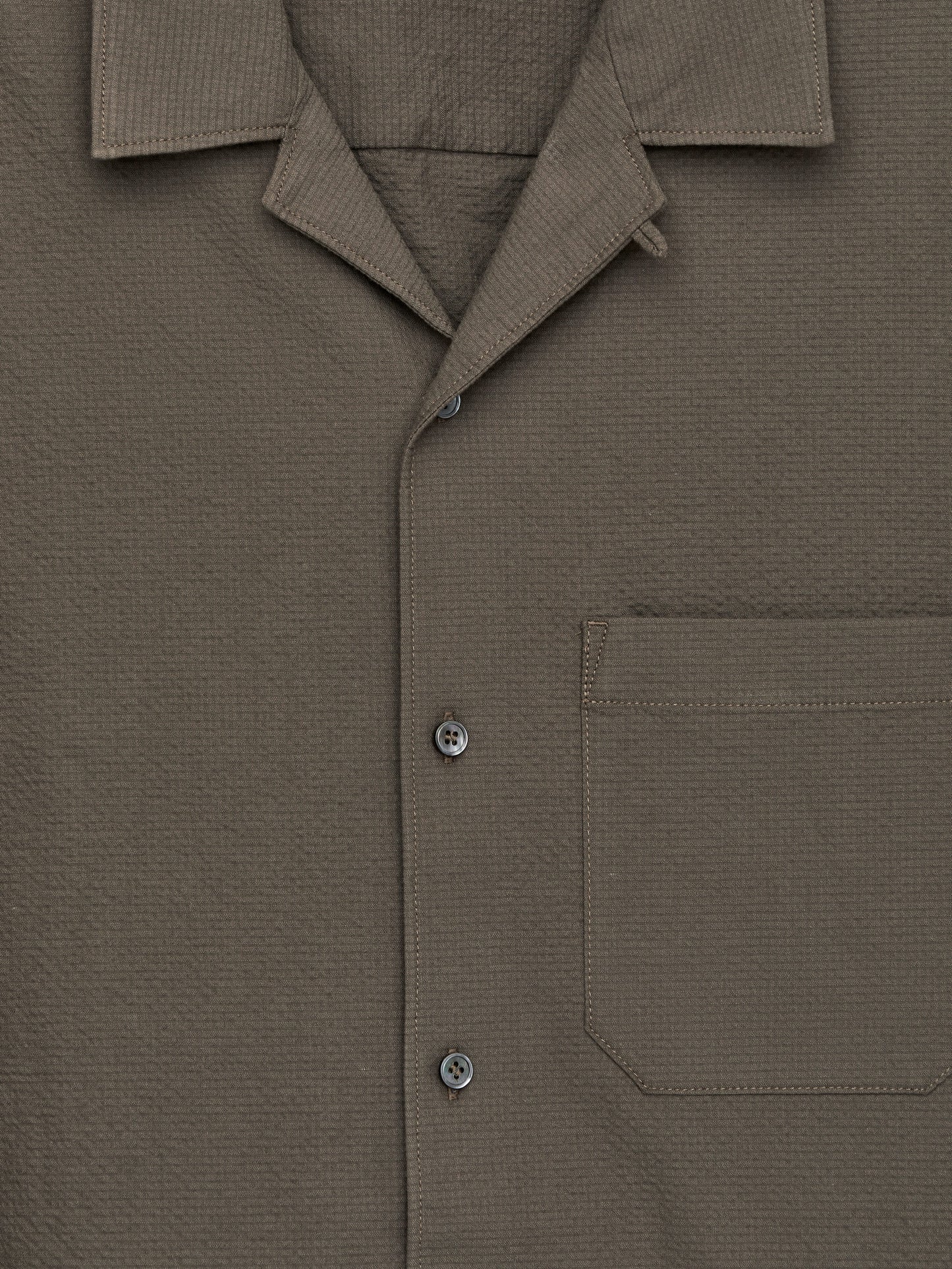 Seersucker Resort Shirt - Beige - Image 6