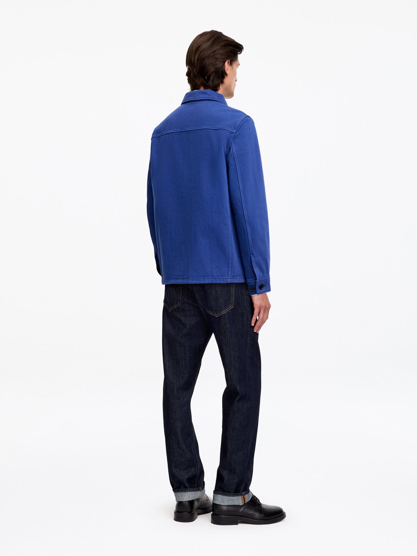Overdyed Twill Overshirt - Blue - Image 4