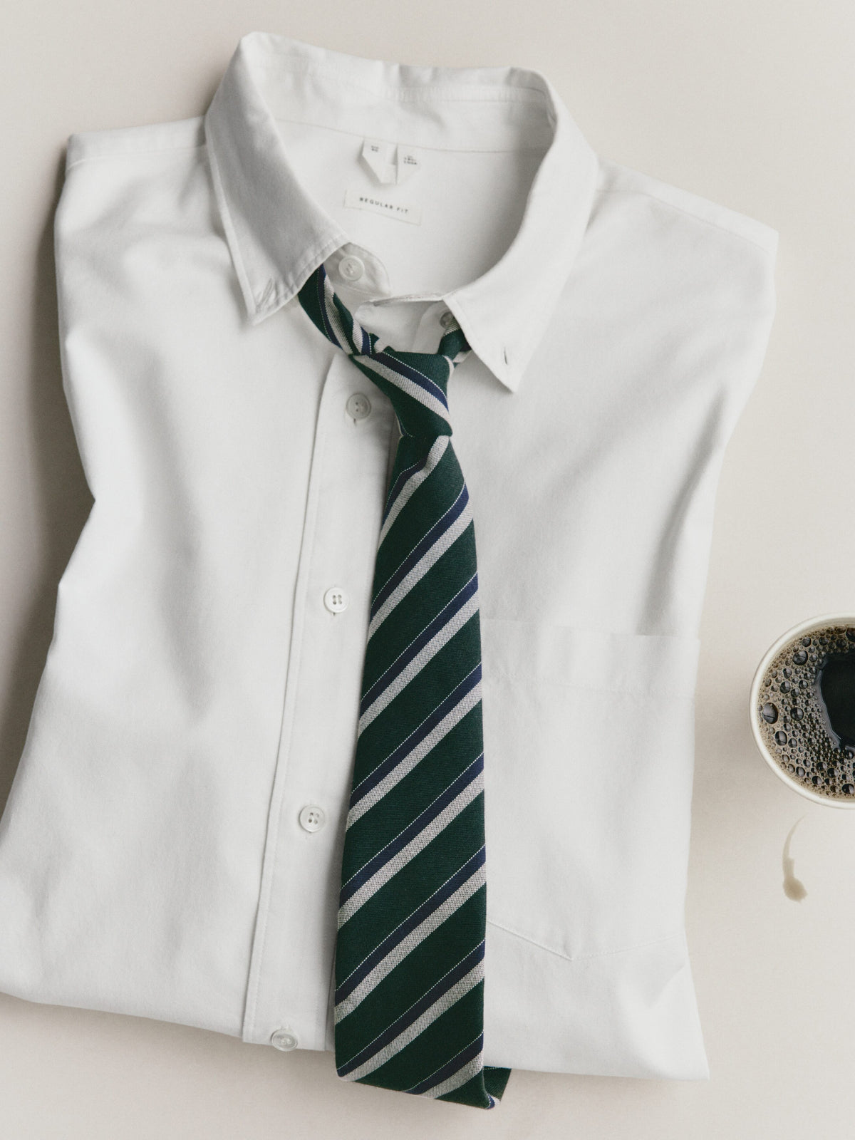 Regular Oxford Shirt - White - Image 11