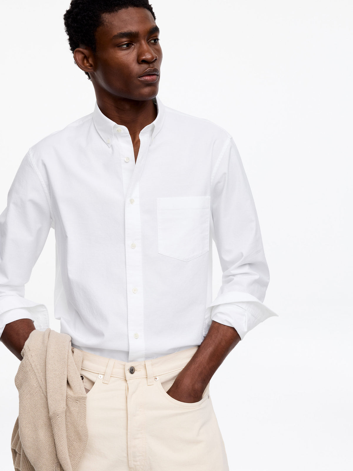 Regular Oxford Shirt - White - Image 4